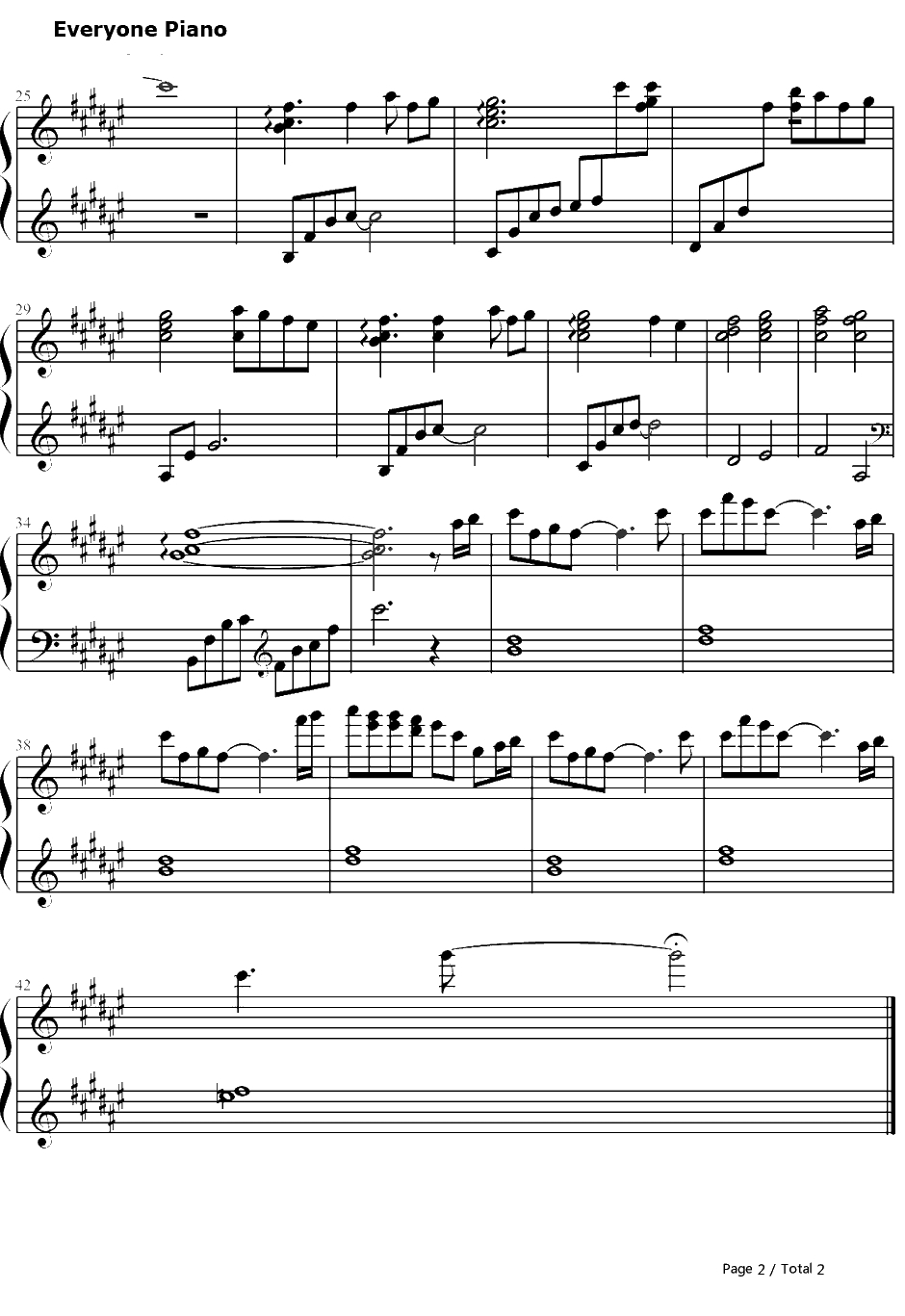 絵里のやりたいこと钢琴谱-藤泽庆昌-LoveLive!背景音乐2