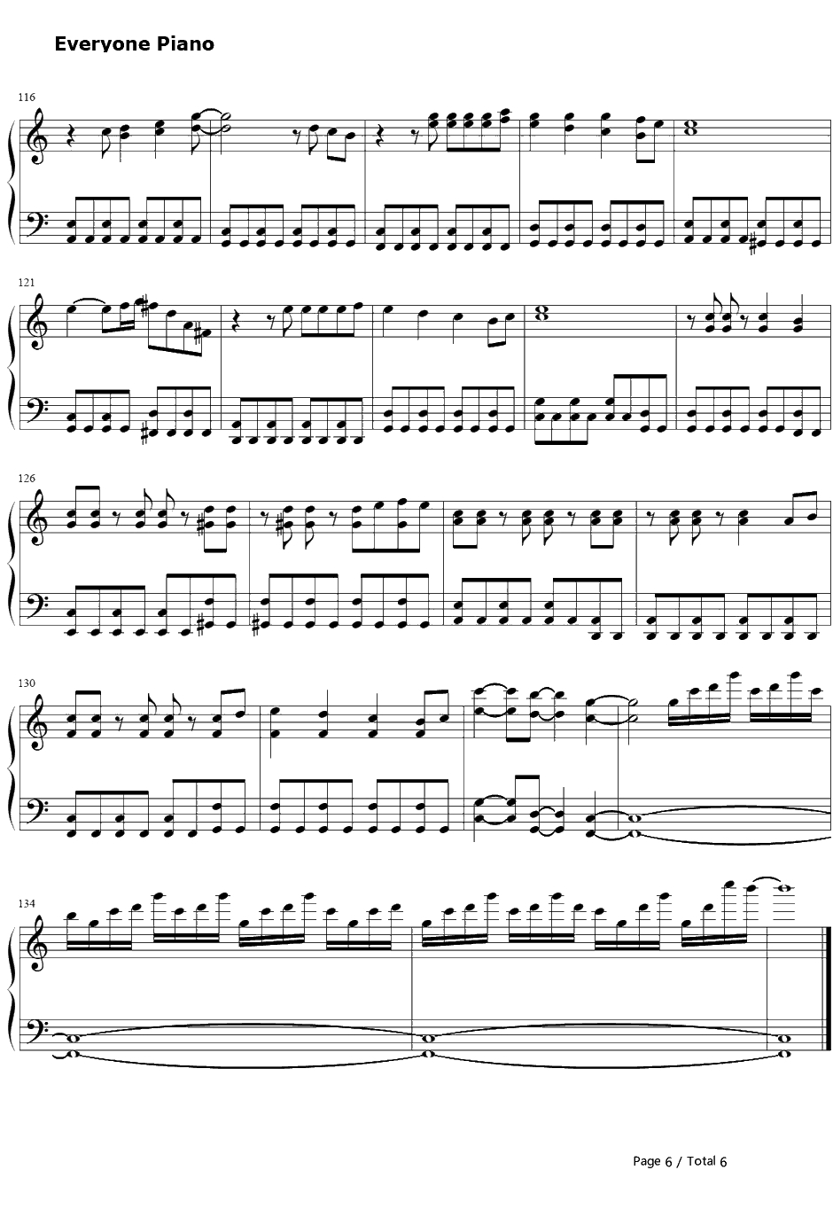 キミの梦を见ていた钢琴谱-岚6