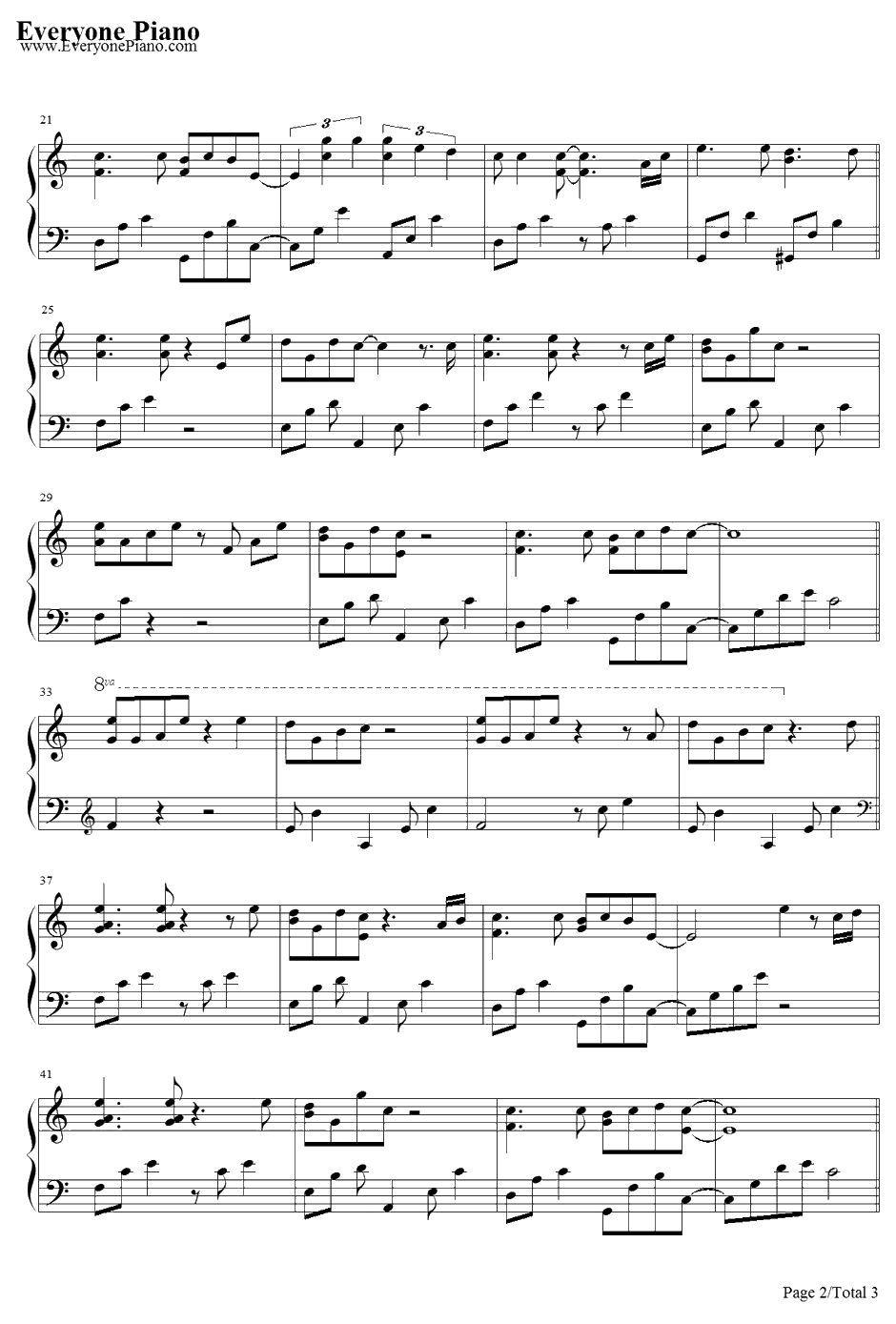 Hear Me Cry钢琴谱-CAGNET-恋爱世纪OST2