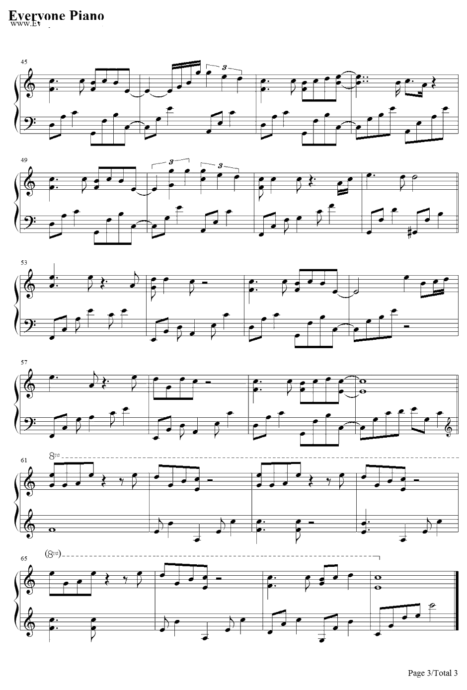 Hear Me Cry钢琴谱-CAGNET-恋爱世纪OST3