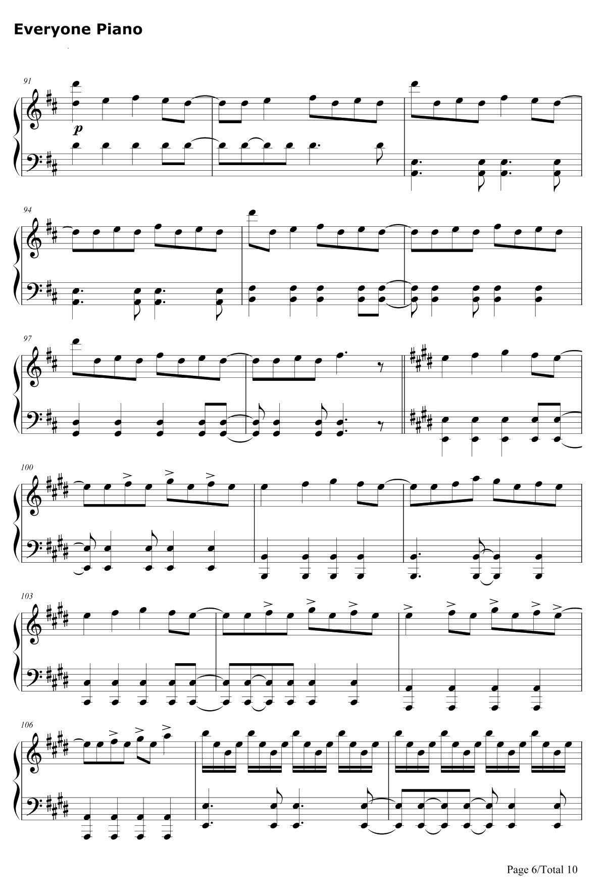 Love Story Meets Viva La Vida钢琴谱-ThePianoGuys-6