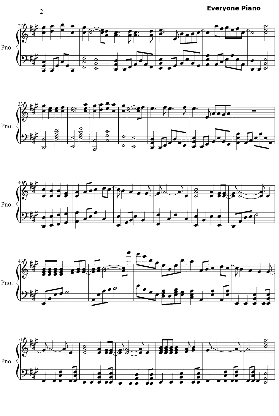 テノヒラ钢琴谱-HERO-妖精的尾巴OP122