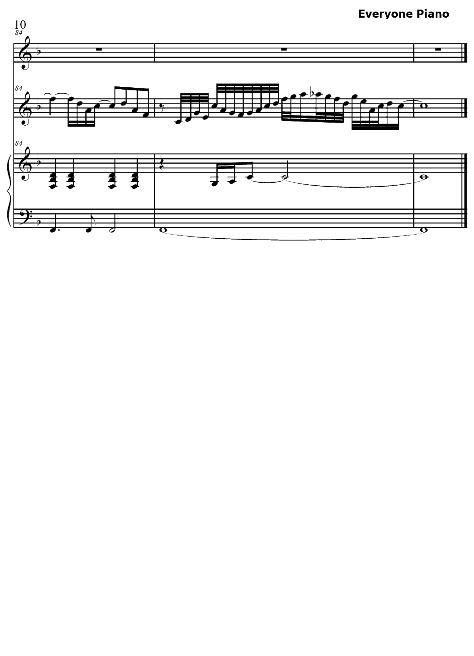 ガラスの华钢琴谱-绪方理奈（CV：水树奈奈）-白色相簿OST10