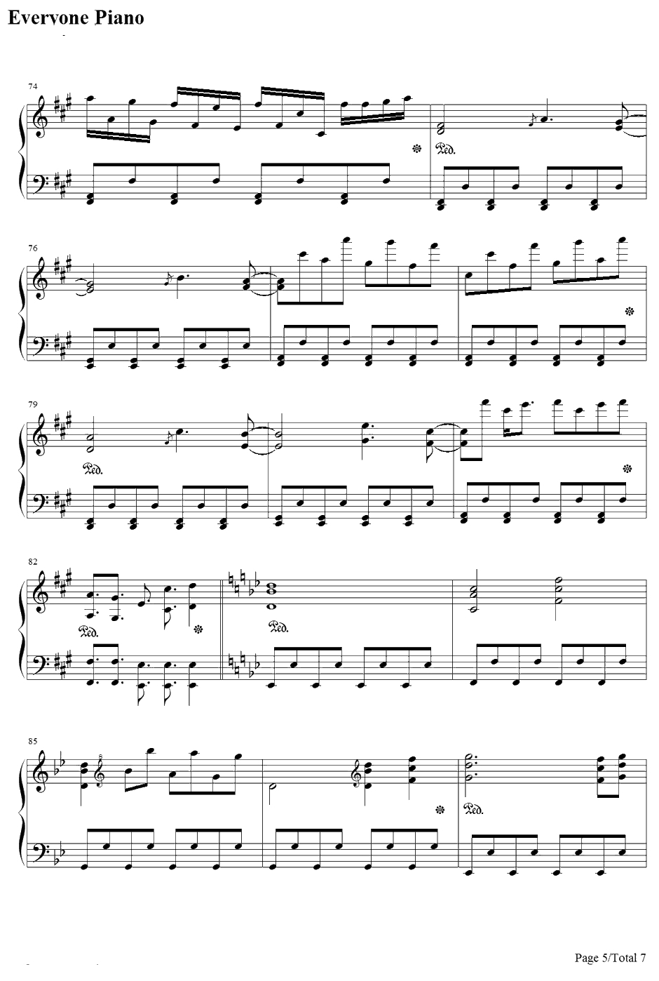 神さびた古戦场～SuwaFoughtenField钢琴谱-八坂神奈子-东方风神录～MountainofFaith主题曲5