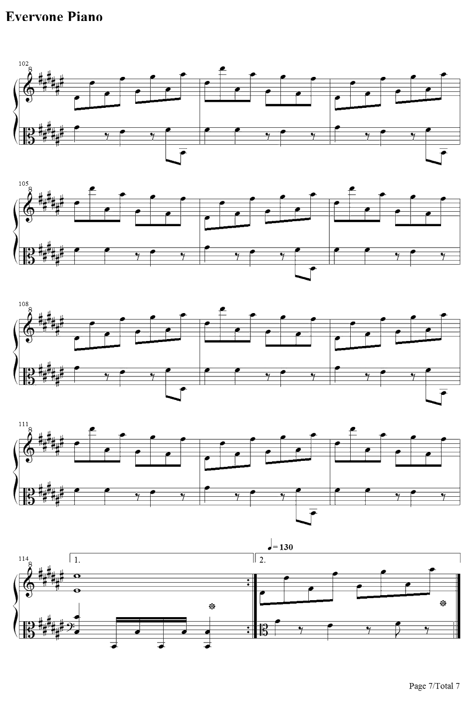 神さびた古戦场～SuwaFoughtenField钢琴谱-八坂神奈子-东方风神录～MountainofFaith主题曲7