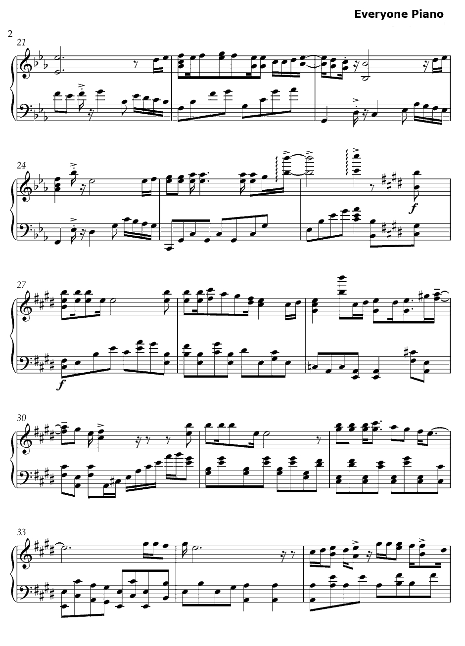 なわとび钢琴谱-小泉花阳-LoveLiveOST2