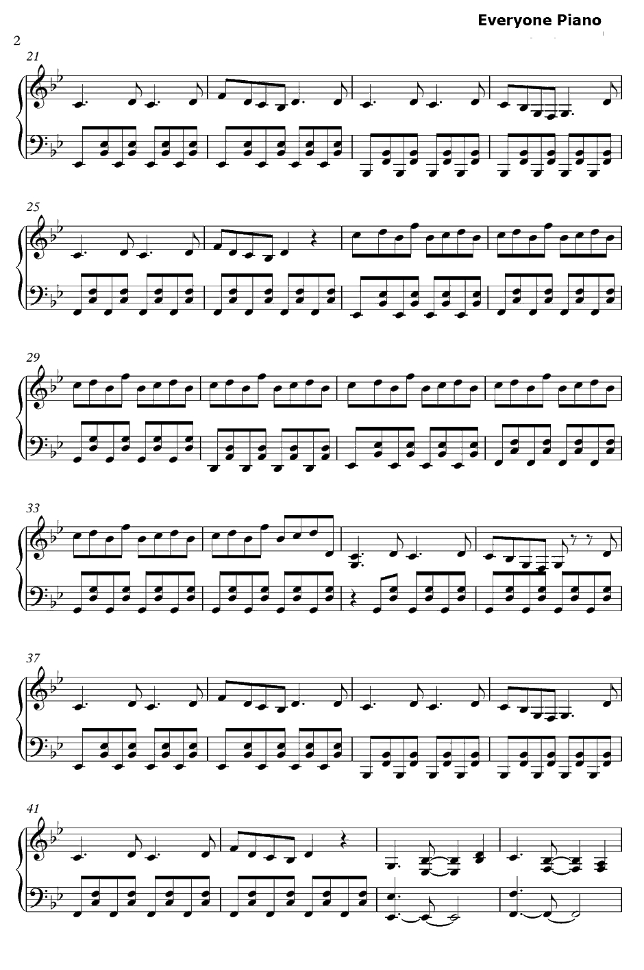 伝心∞アンチェインド钢琴谱-FREE蛇'M-虫奉行OP22