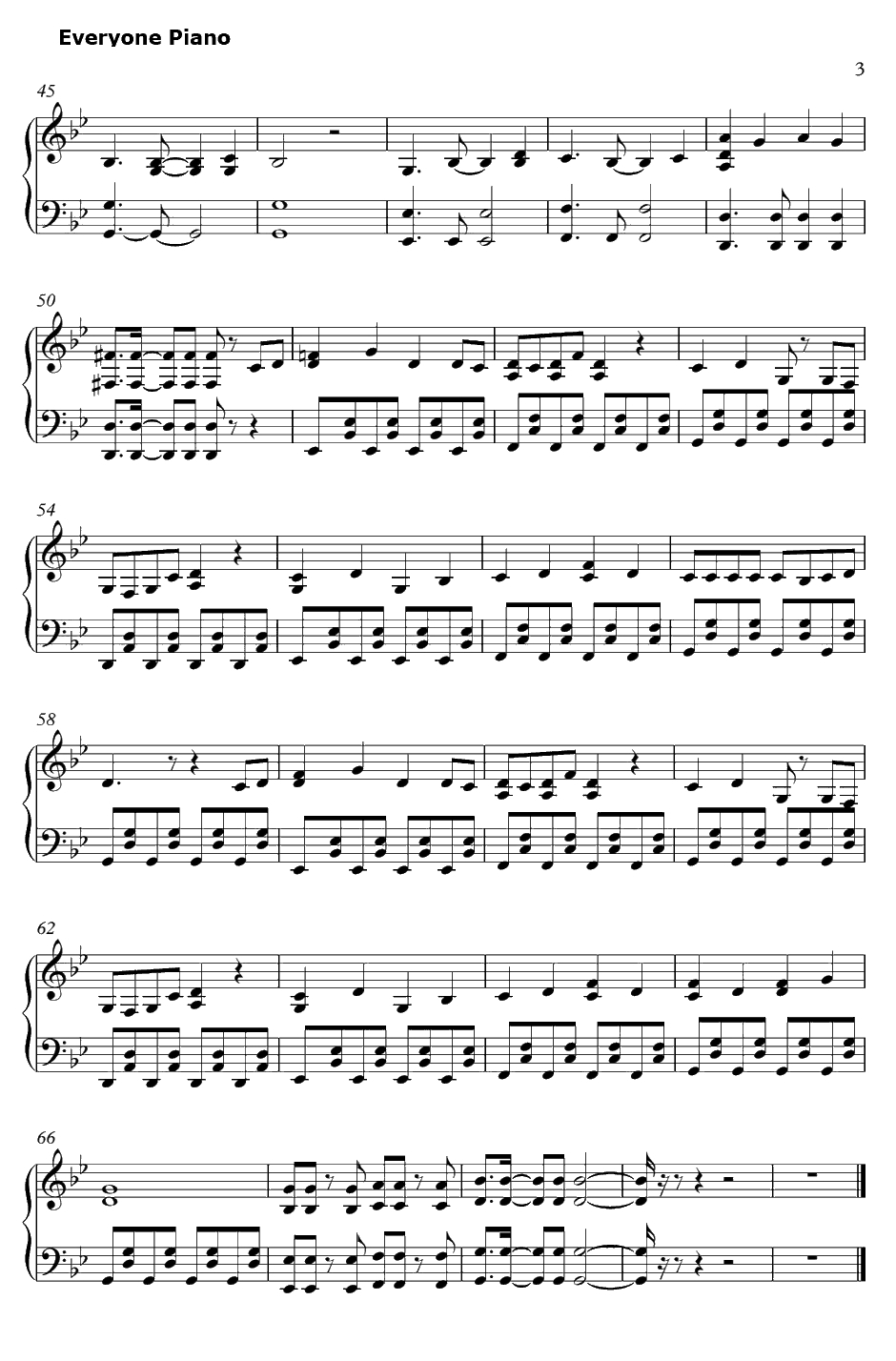 伝心∞アンチェインド钢琴谱-FREE蛇'M-虫奉行OP23