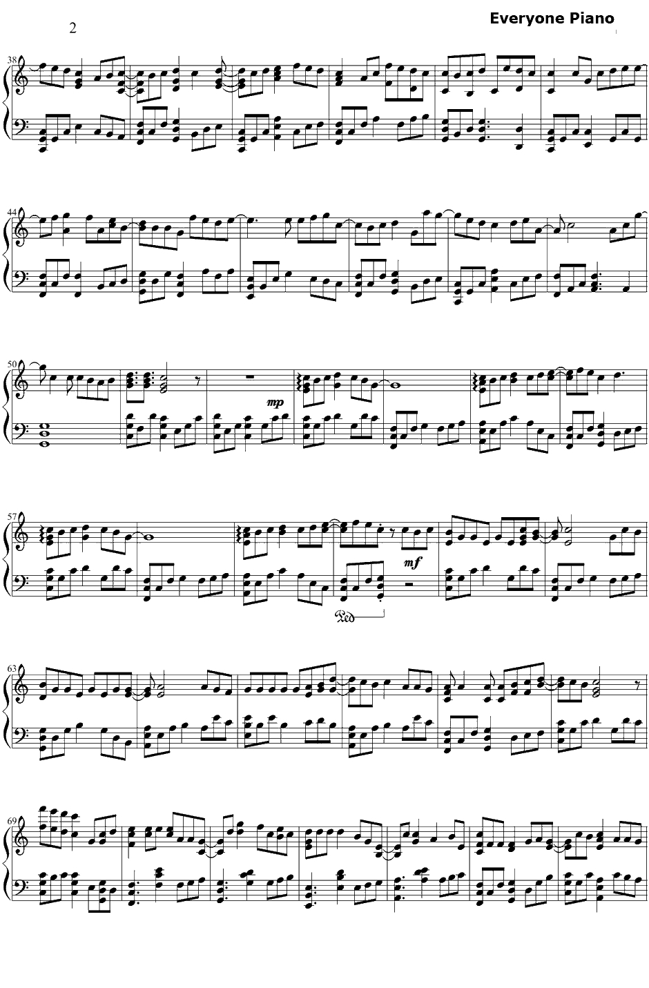 仆たちの歌钢琴谱-佐香智久-绝园的暴风雨ED22