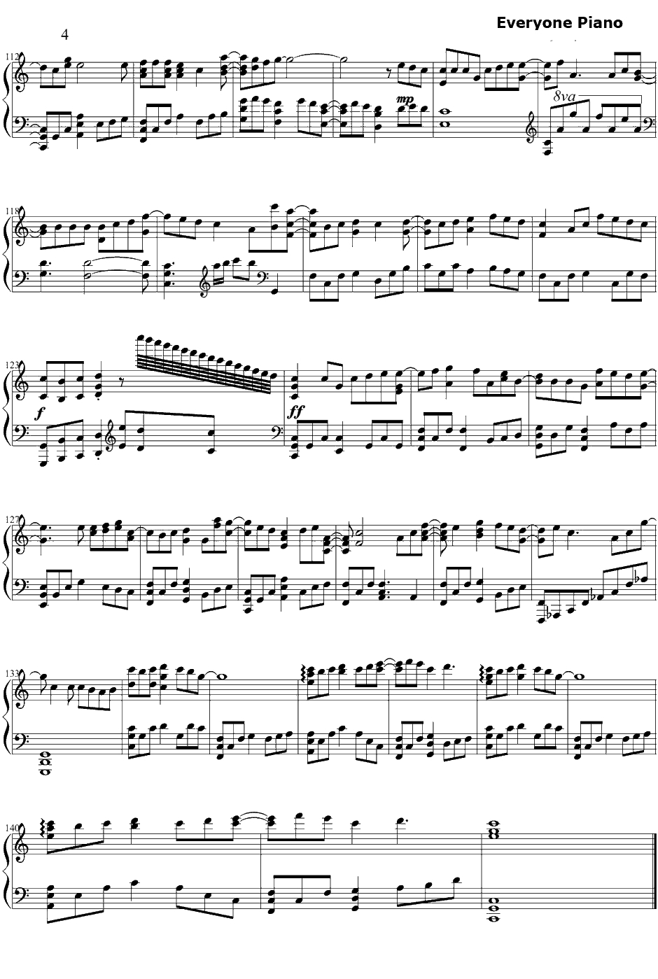 仆たちの歌钢琴谱-佐香智久-绝园的暴风雨ED24