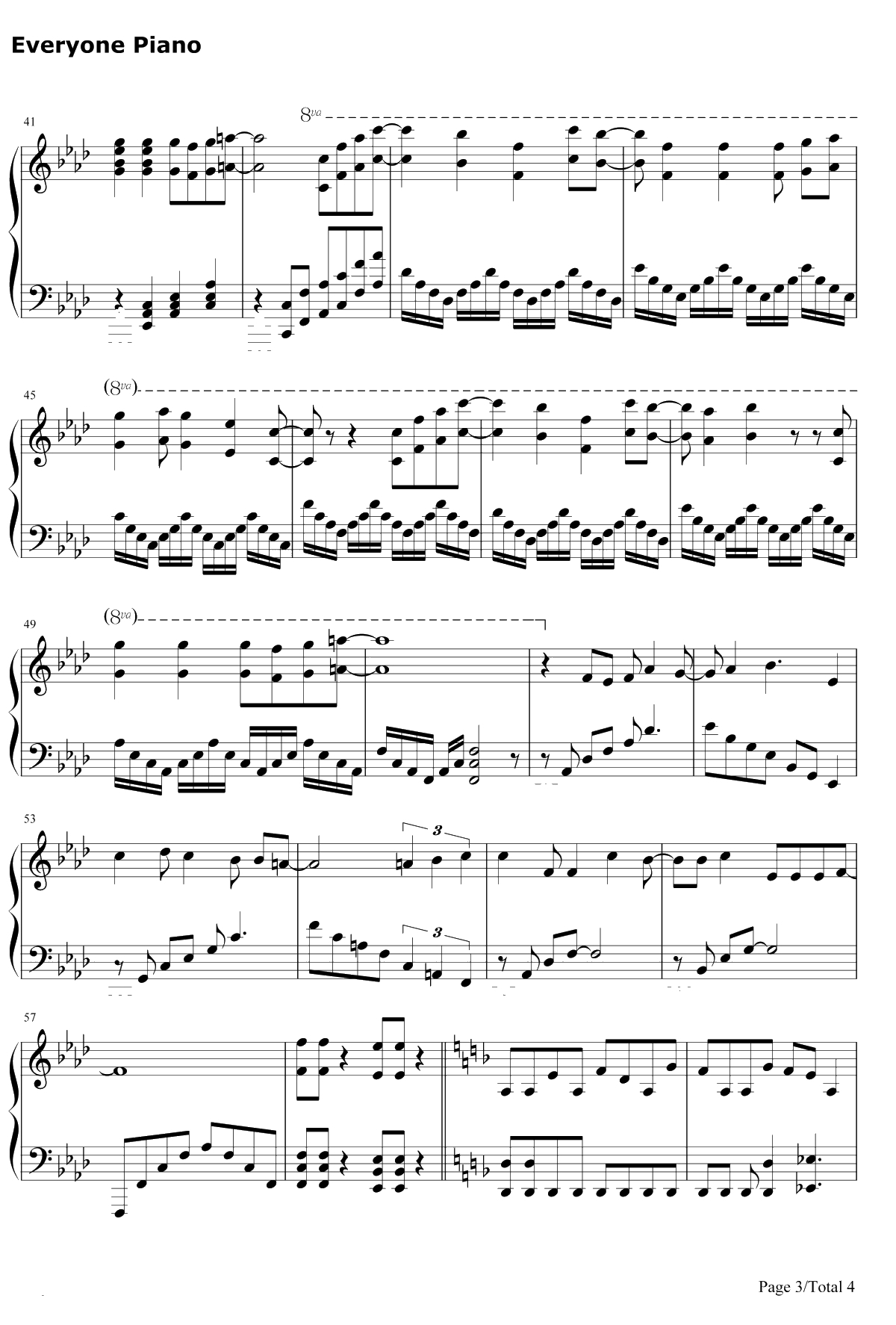 Skyreach钢琴谱-雨宫天-斩赤红之瞳OP13