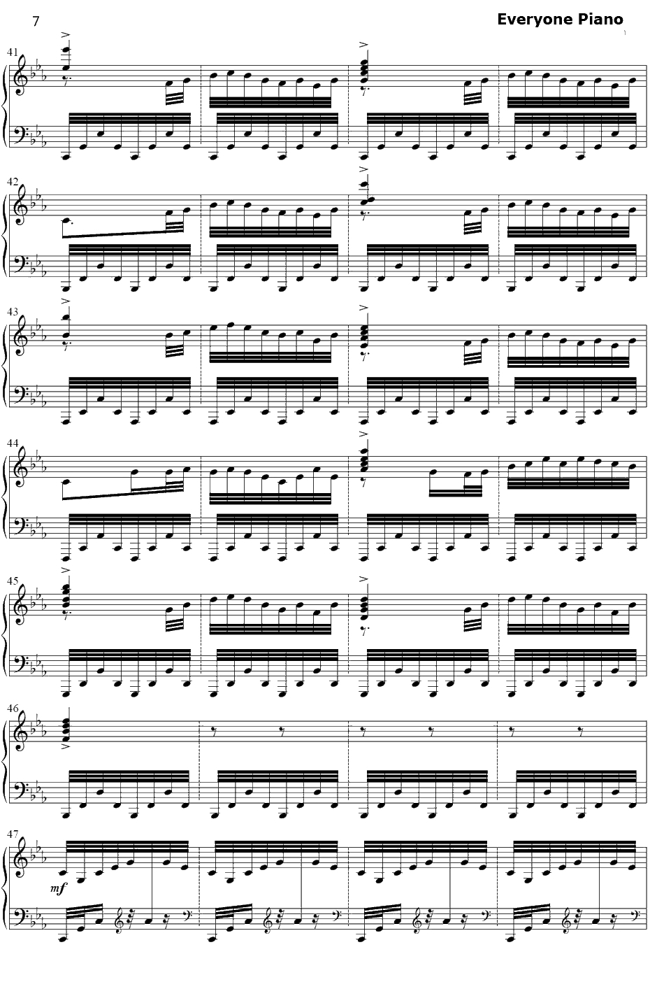 Final Frontier钢琴谱-ThomasBergersen-星际穿越插曲7