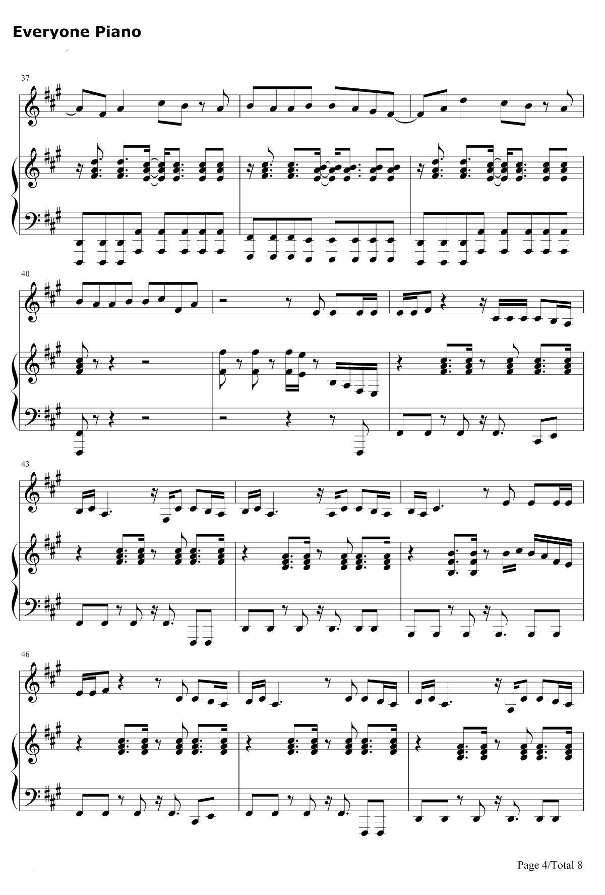 Ghost钢琴谱-EllaHenderson4