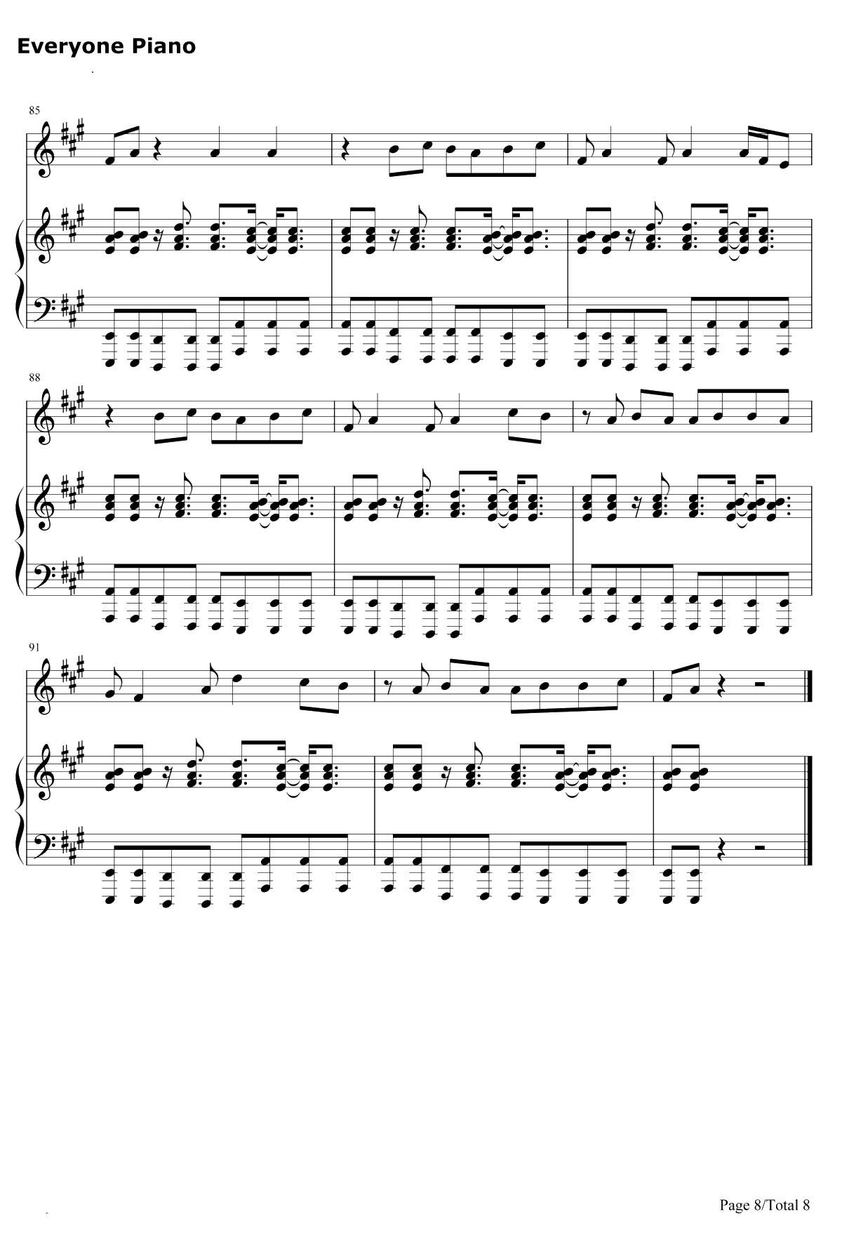 Ghost钢琴谱-EllaHenderson8