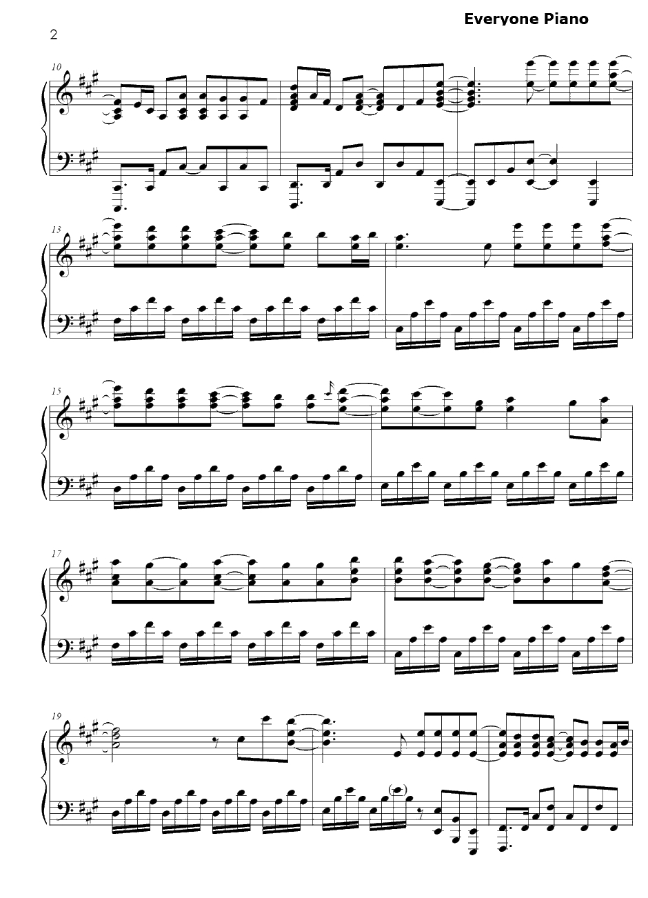 JUST ONE LIFE钢琴谱-Spyair-武士弗拉明戈OP12