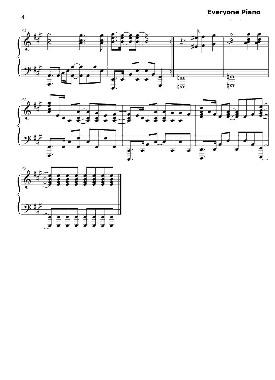 JUST ONE LIFE钢琴谱-Spyair-武士弗拉明戈OP14