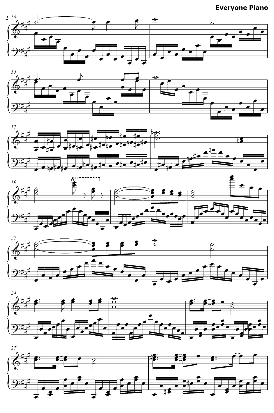 Sociometry钢琴谱-KOTOKO-灼眼的夏娜ⅡED22