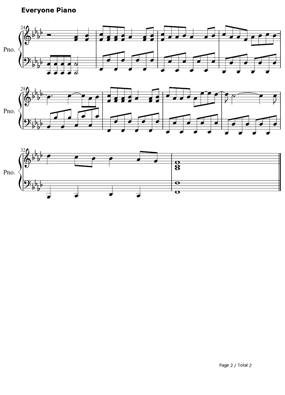 Truth钢琴谱-裕未琉华-少女革命ED12