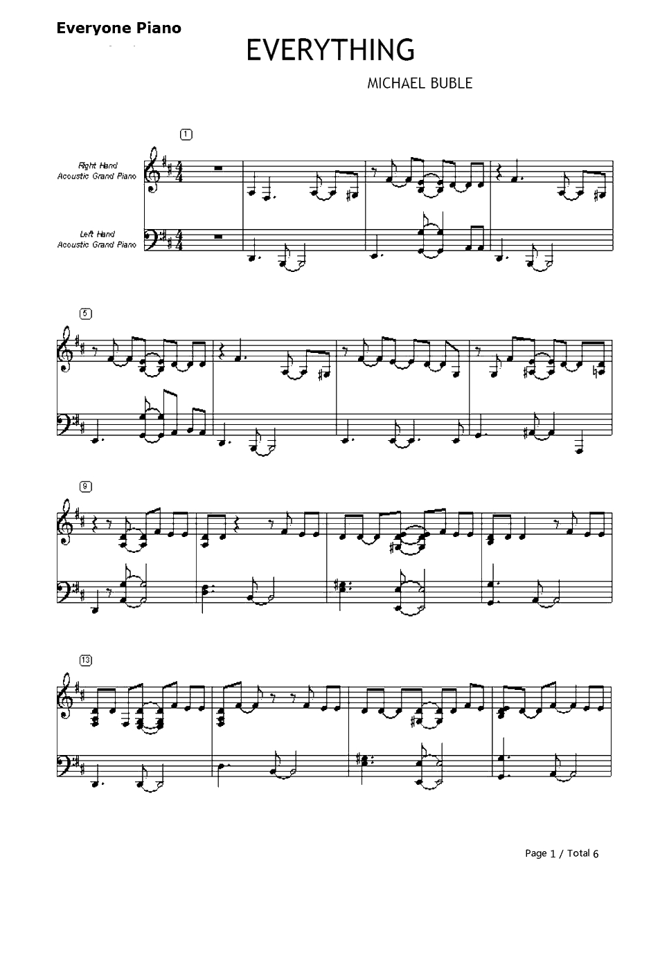 Everything钢琴谱-MichaelBublé1