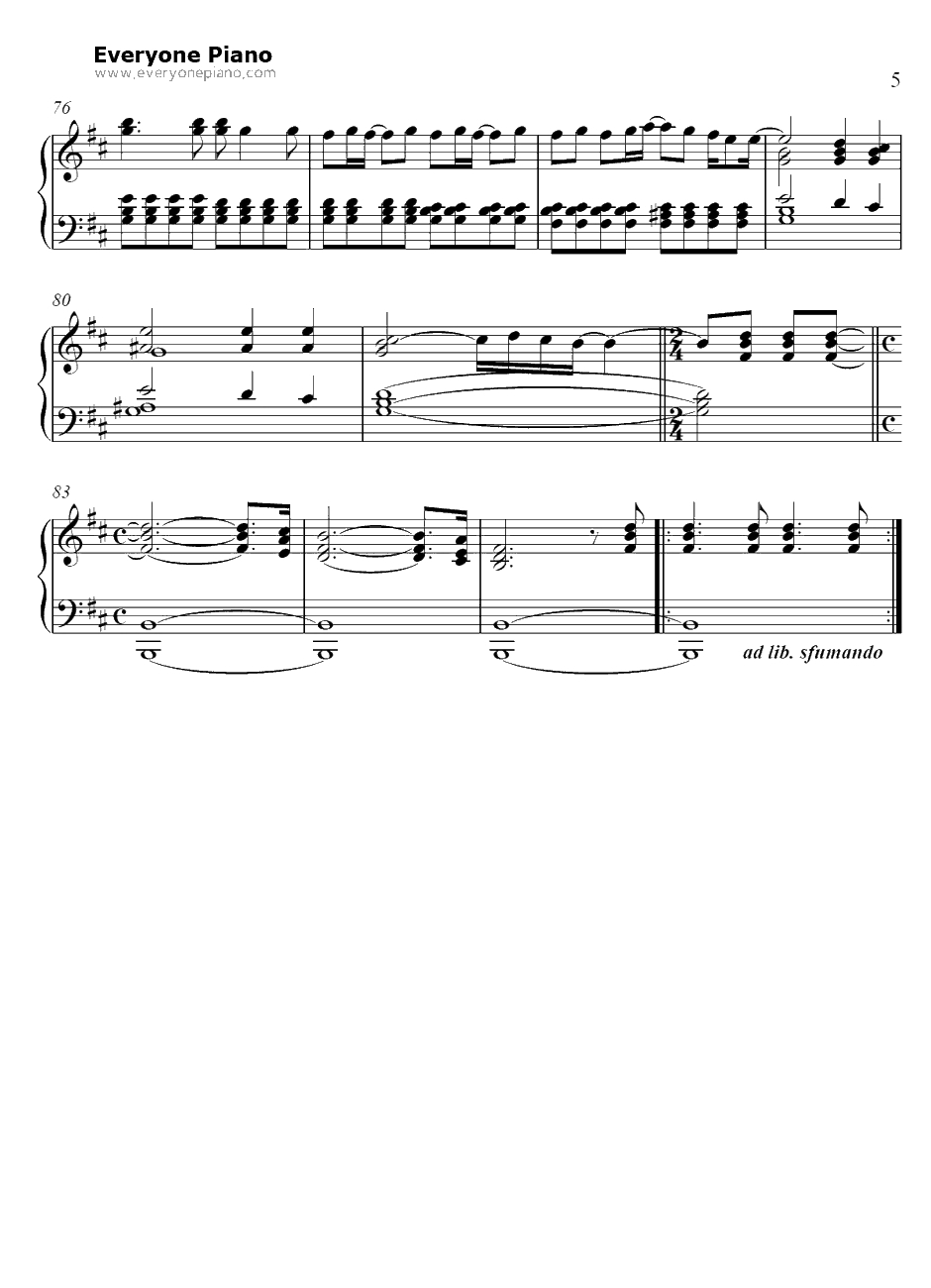 The Show Must Go On钢琴谱-Queen5