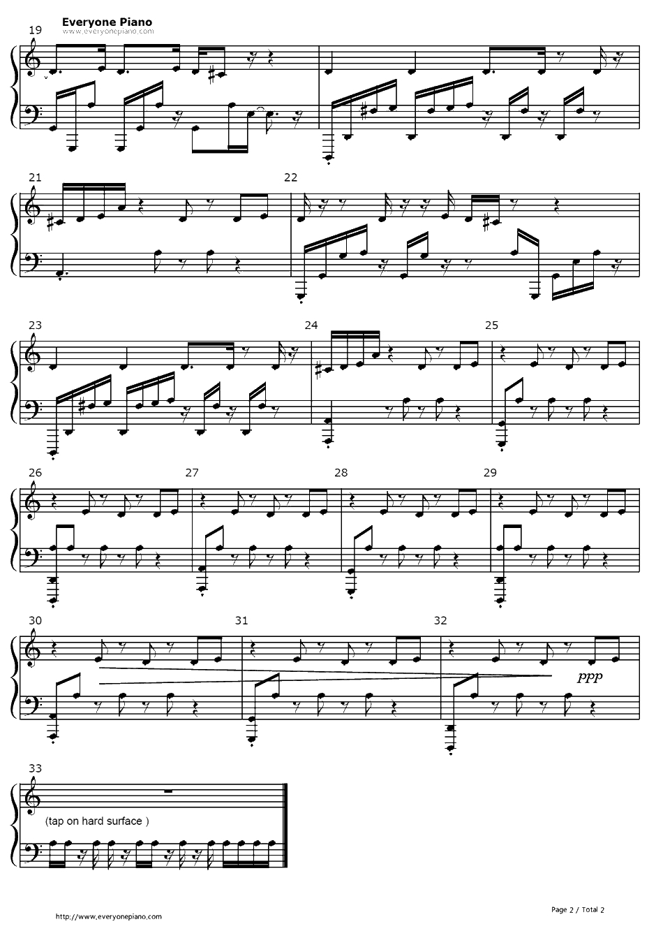 Teardrop钢琴谱-MassiveAttack2