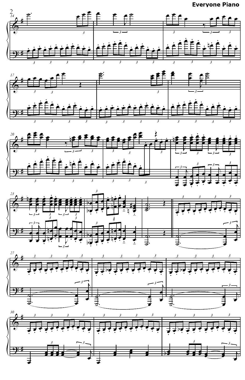 戦闘钢琴谱-斉藤恒芳-苍穹之战神OST2