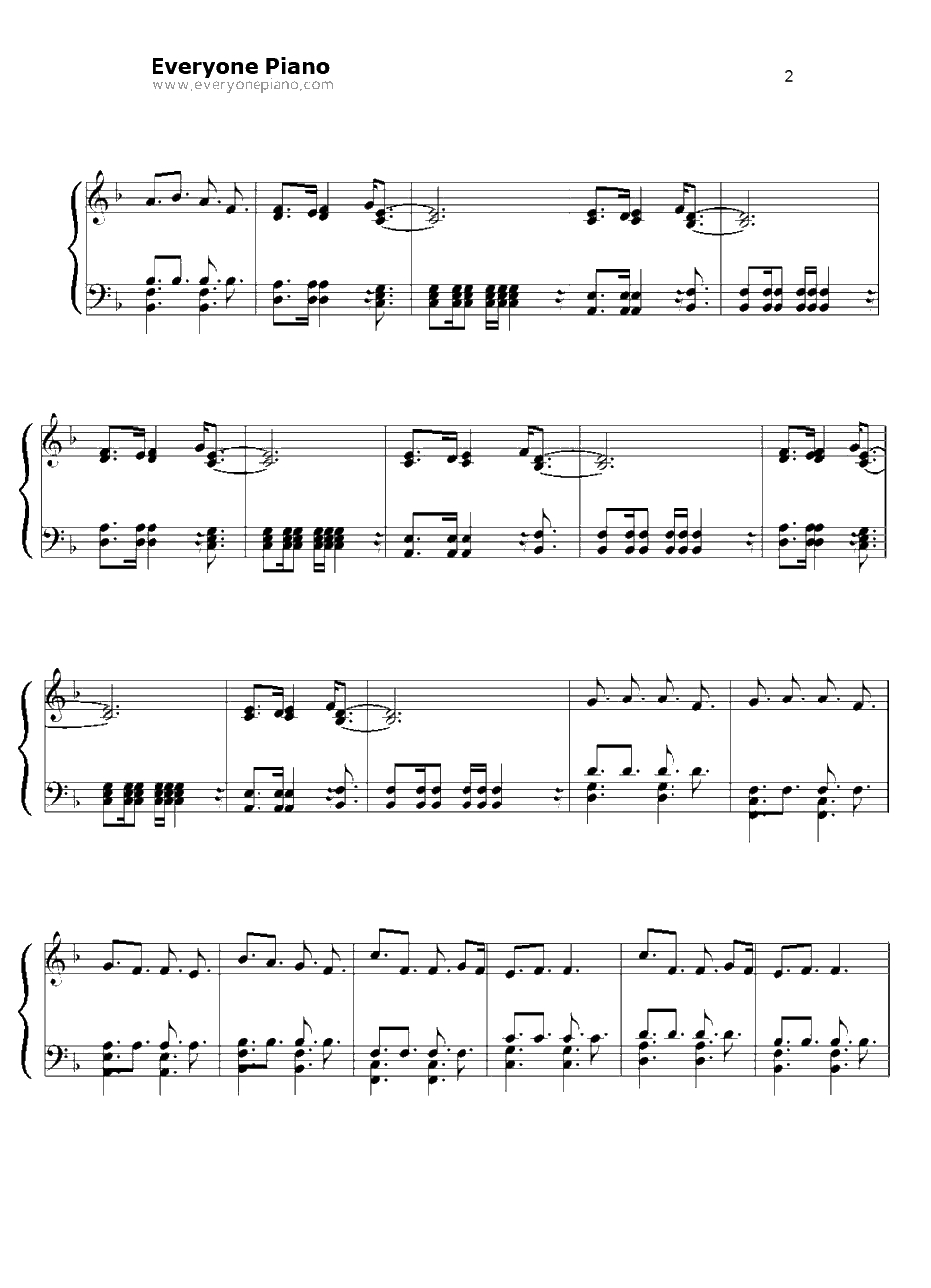 Be Your Girl钢琴谱-河边千惠子-妖精的旋律ED2