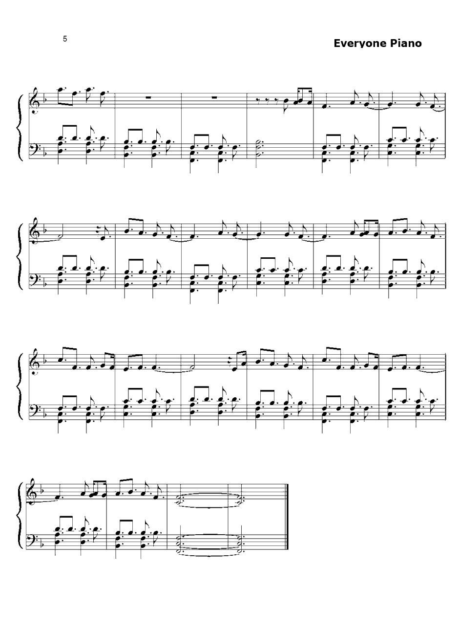 Be Your Girl钢琴谱-河边千惠子-妖精的旋律ED5