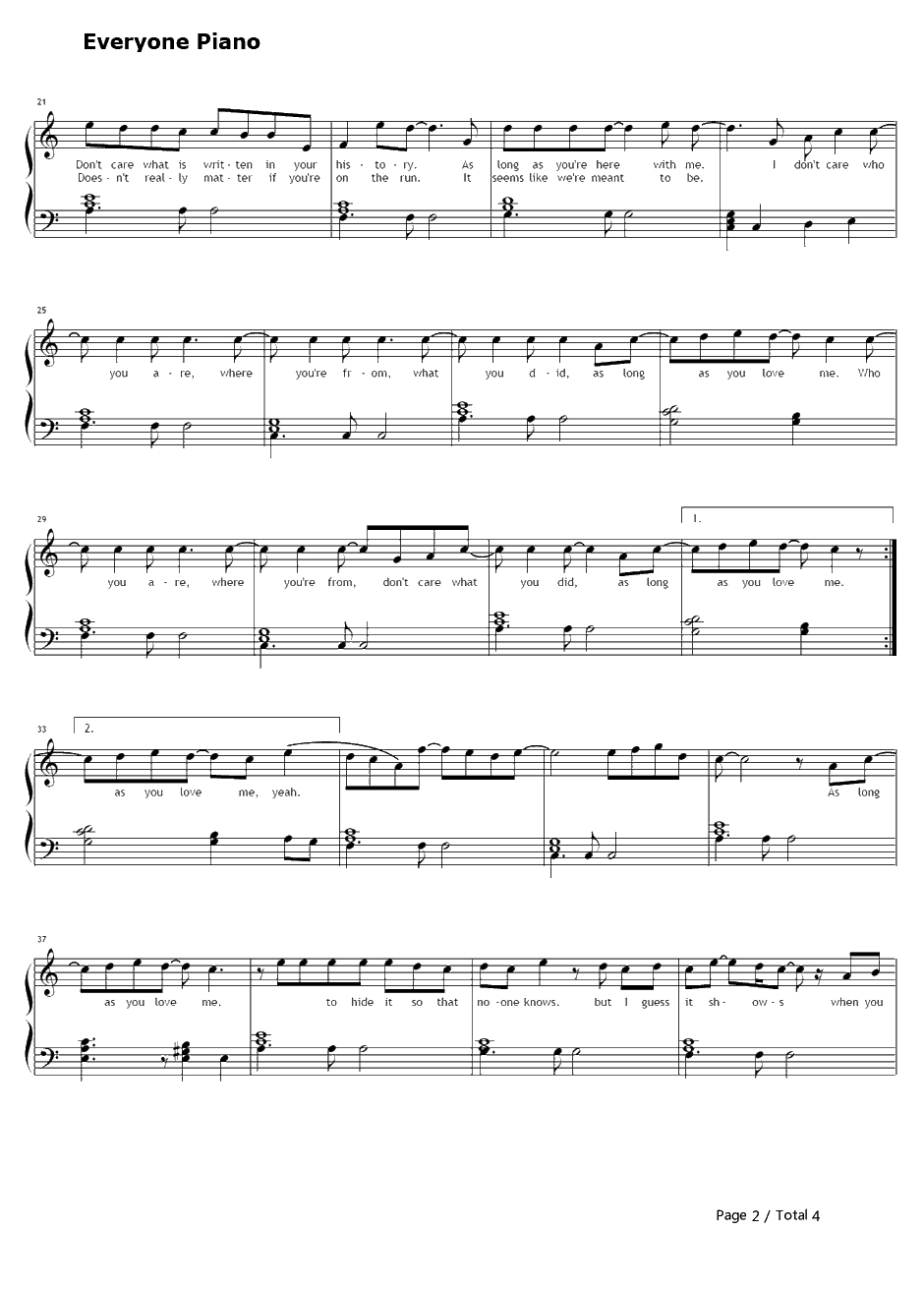 As Long as You Love Me钢琴谱-BackstreetBoys2