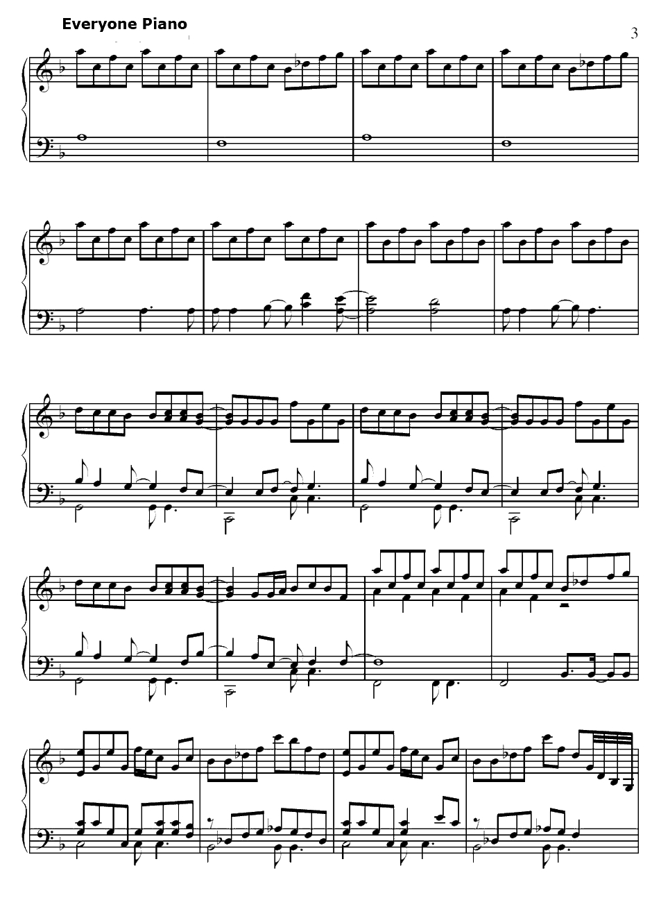 No Surprises钢琴谱-Radiohead3