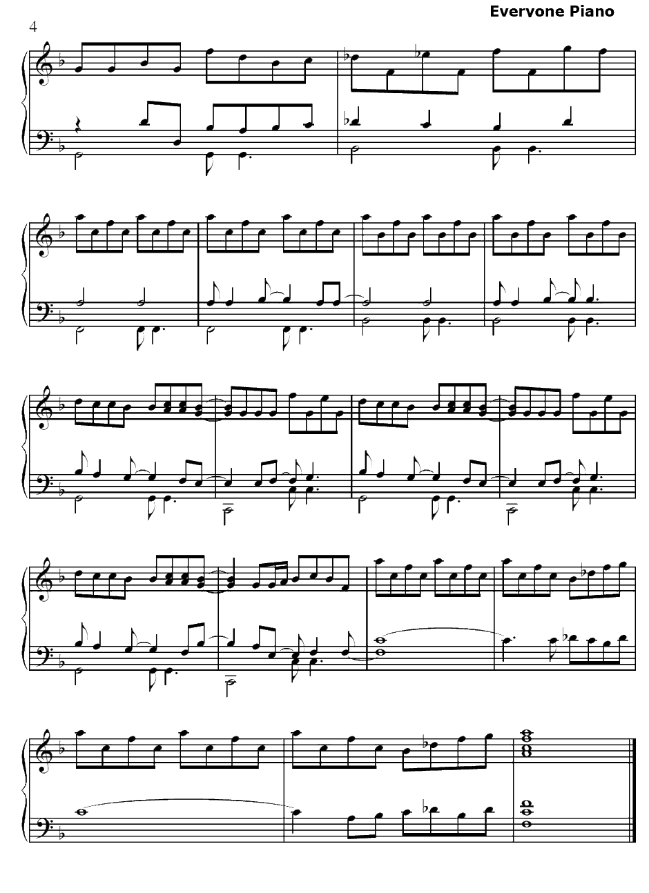 No Surprises钢琴谱-Radiohead4