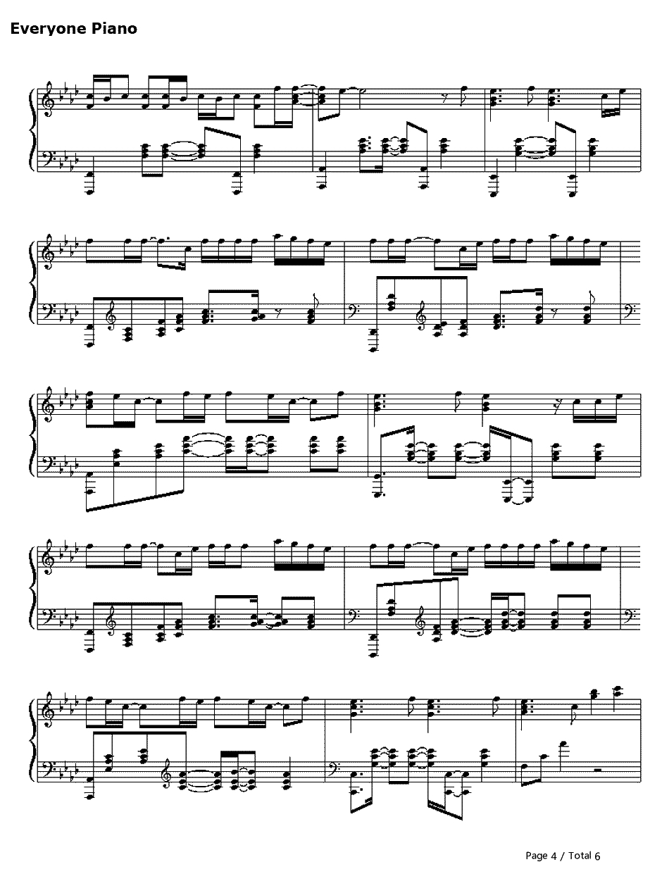 Trap钢琴谱-刘宪华-Junior-M成员刘宪华4