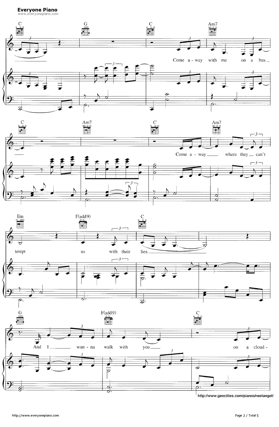 Come Away with Me钢琴谱-NorahJones2