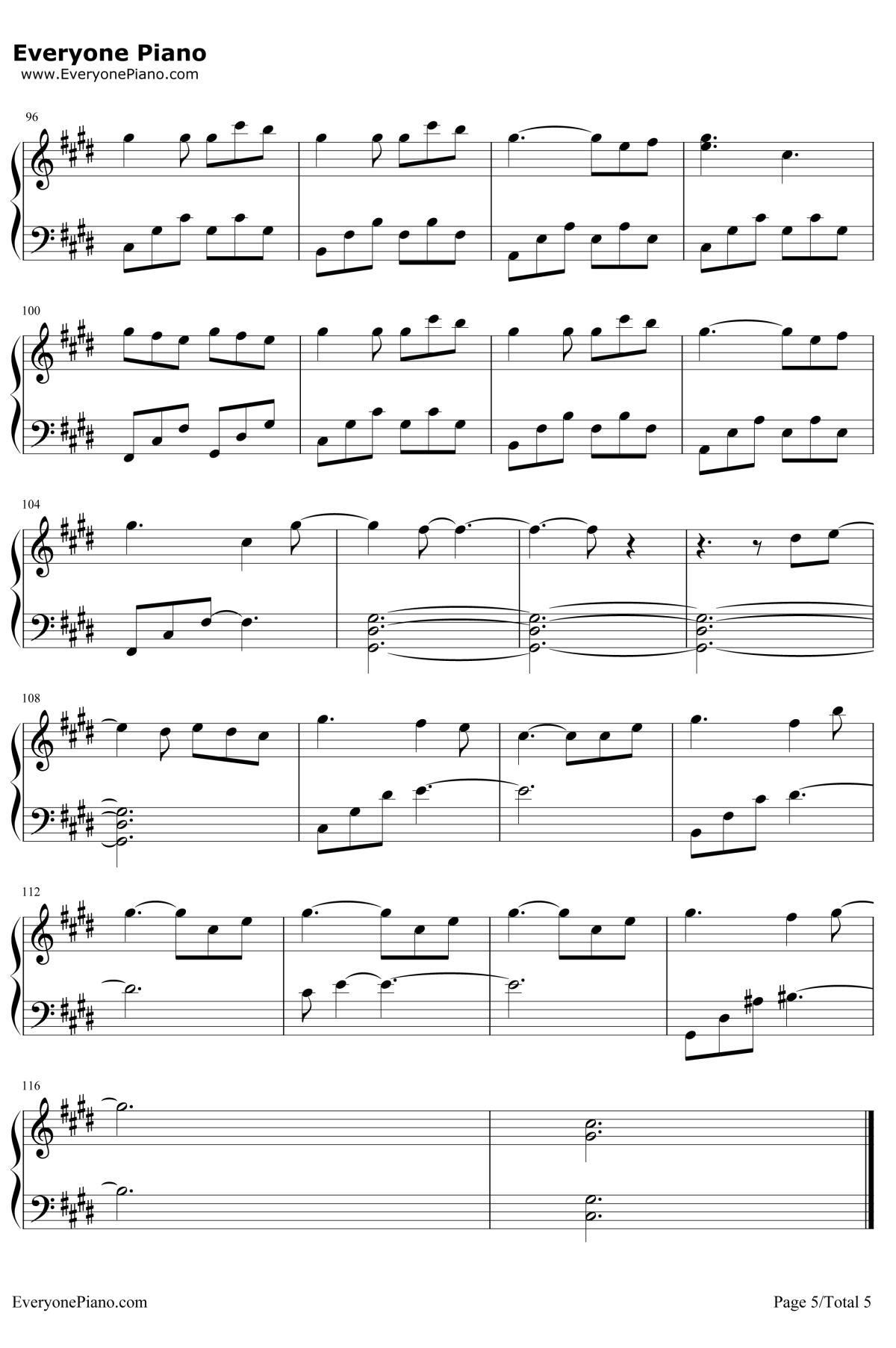 水形物语钢琴谱-周深5