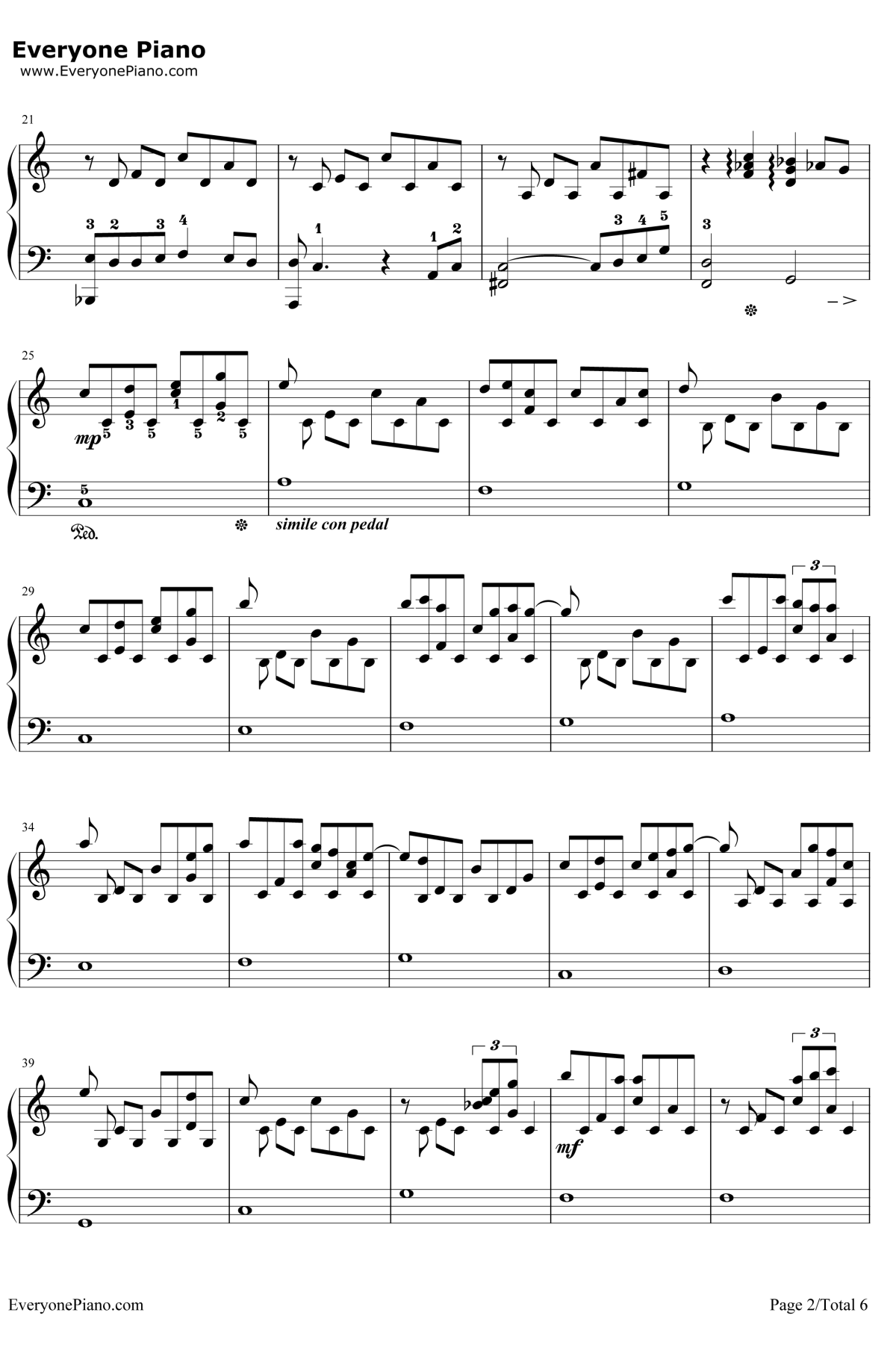 Eyes On Me钢琴谱-王菲2