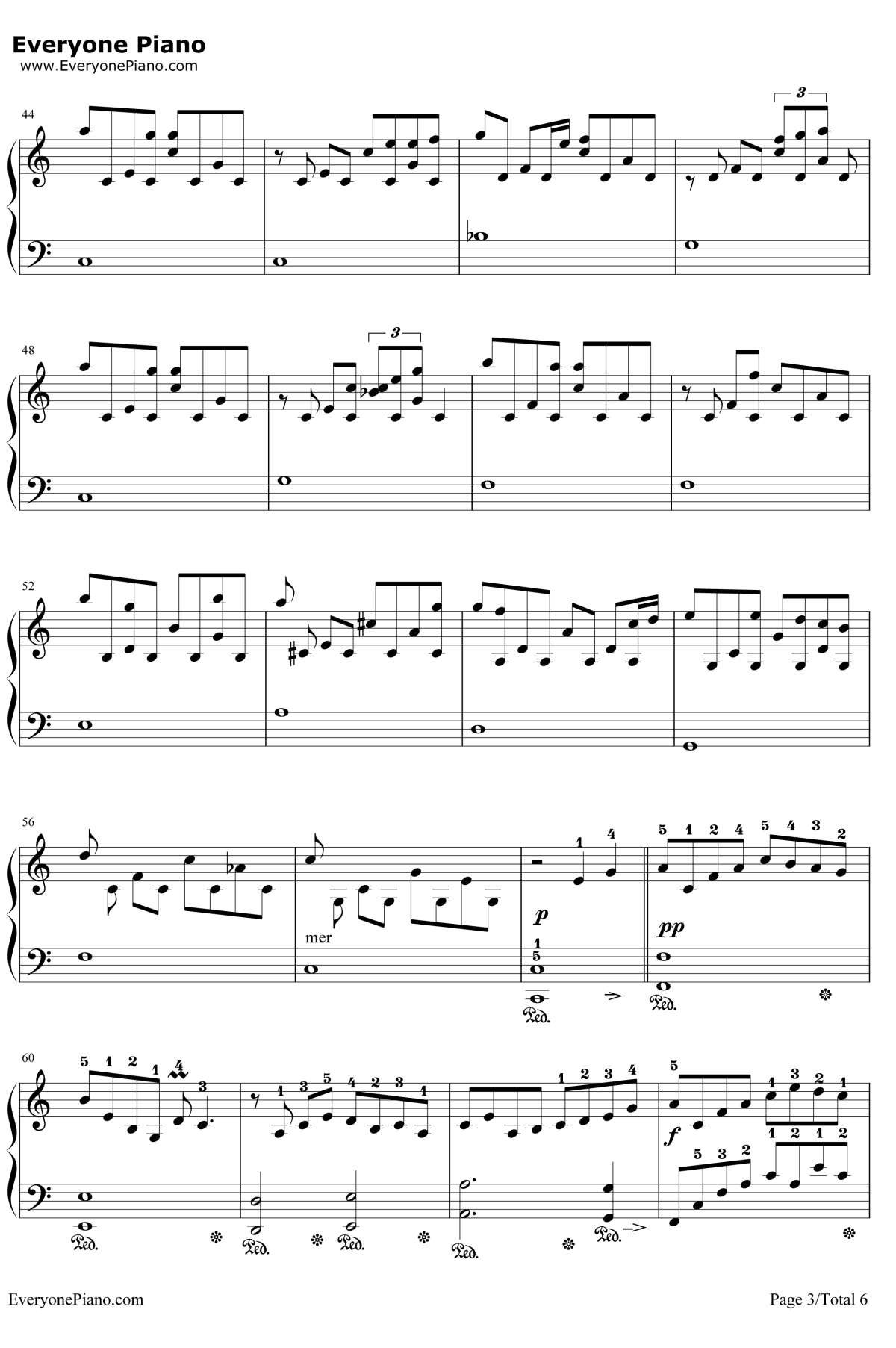 Eyes On Me钢琴谱-王菲3