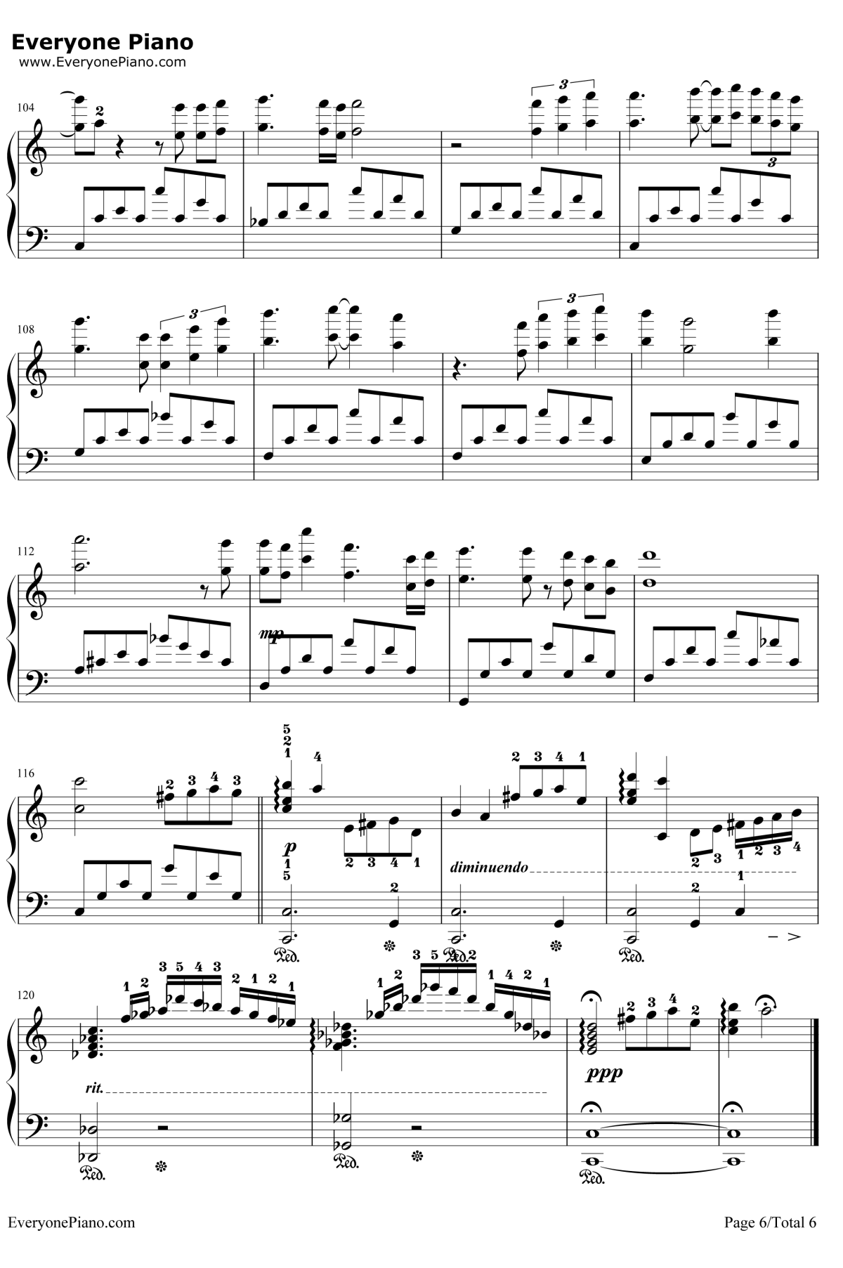 Eyes On Me钢琴谱-王菲6