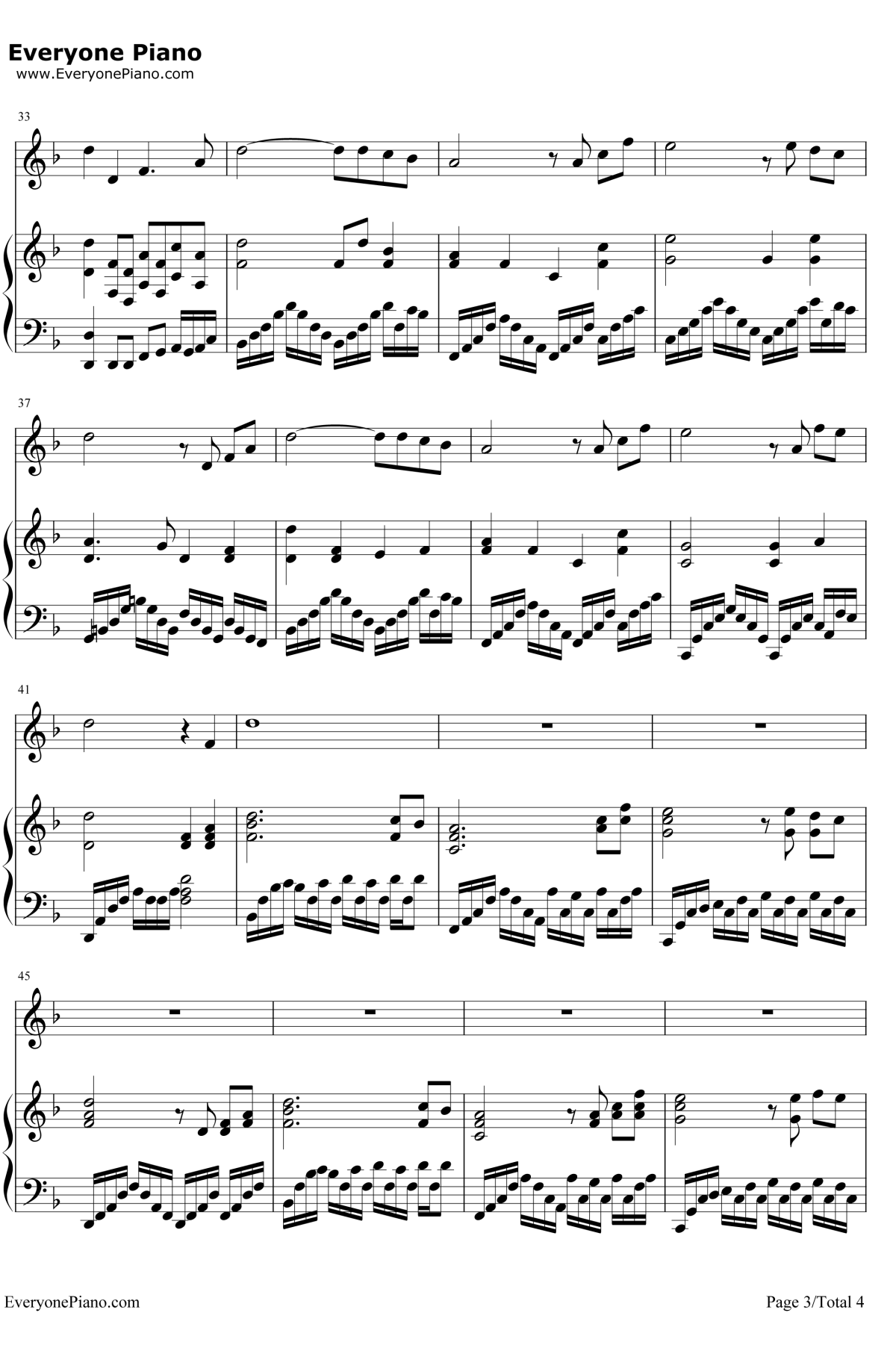 风起时钢琴谱-胡歌3