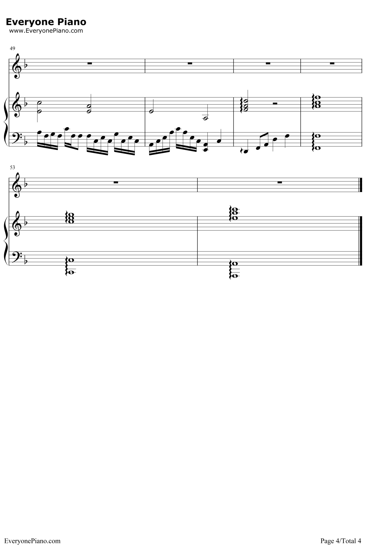 风起时钢琴谱-胡歌4