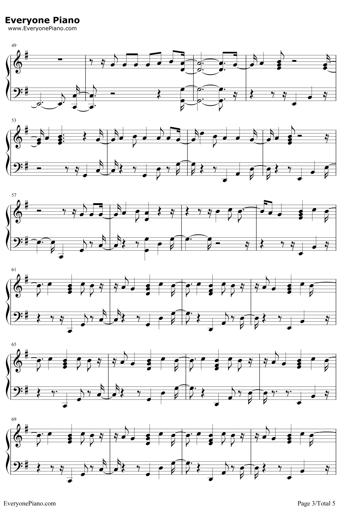 Spotlight钢琴谱-Marshmello / Lil Peep3