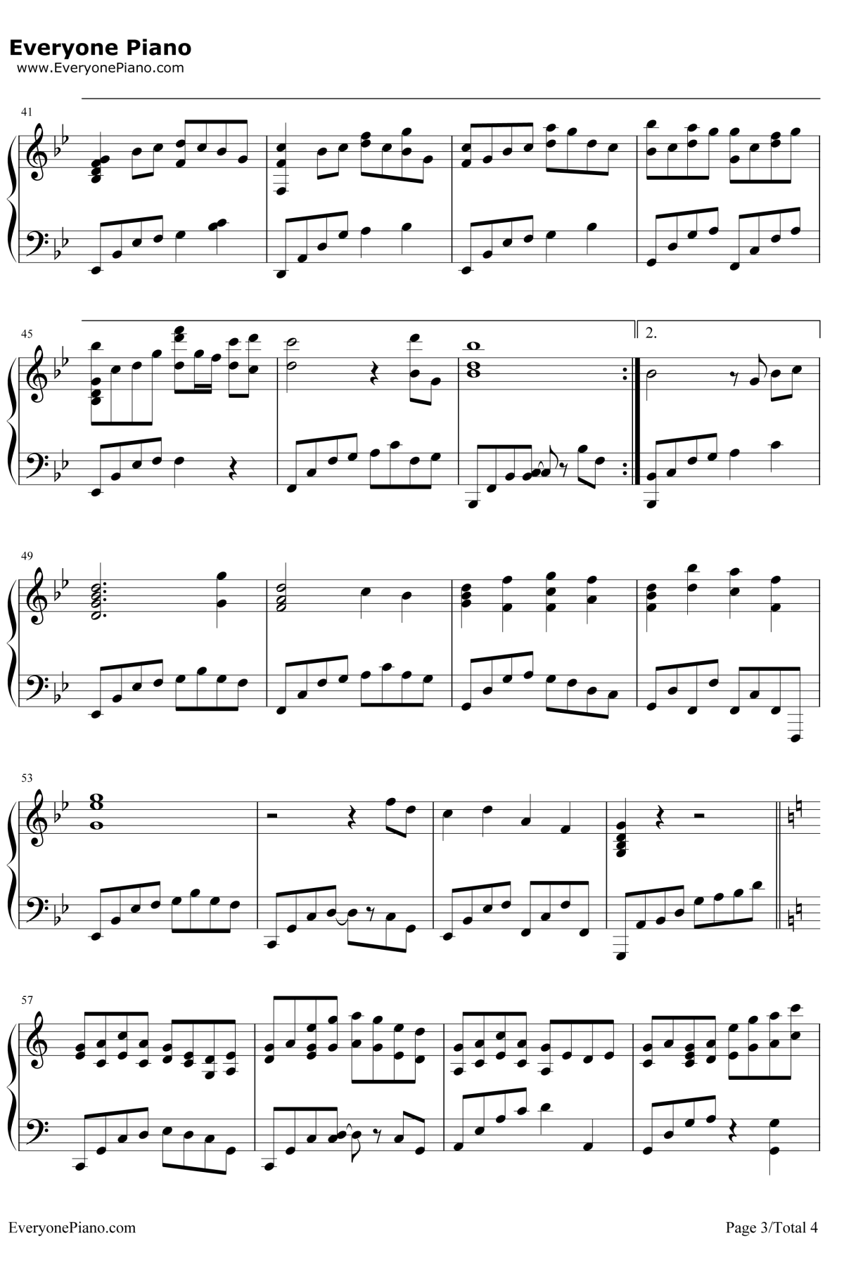 前尘如梦钢琴谱-洛天依3