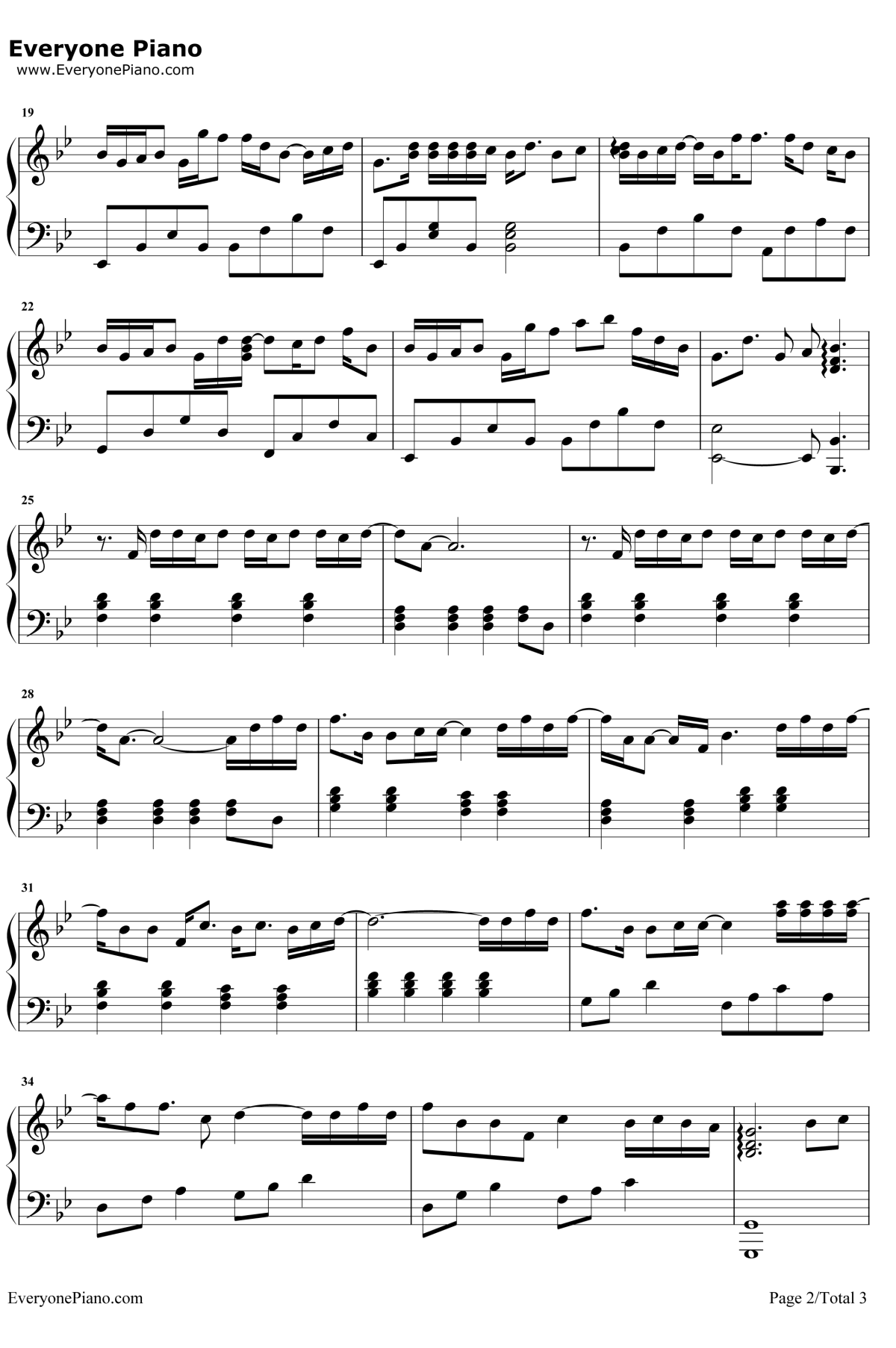 体面钢琴谱-于文文2