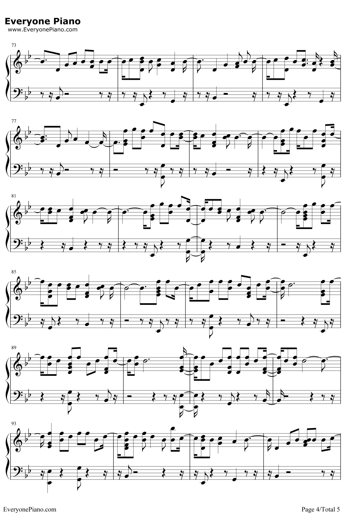 No Drama钢琴谱-Tinashe4