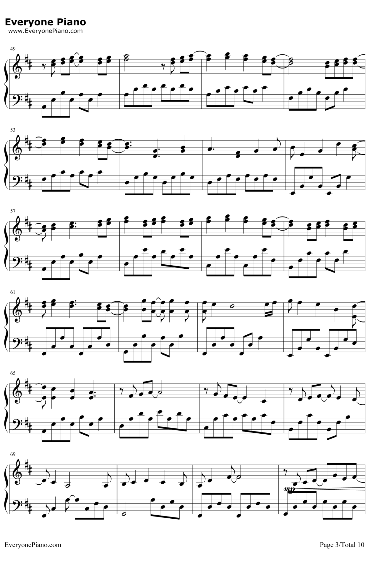 卡农变奏曲钢琴谱-大卫.蓝兹3