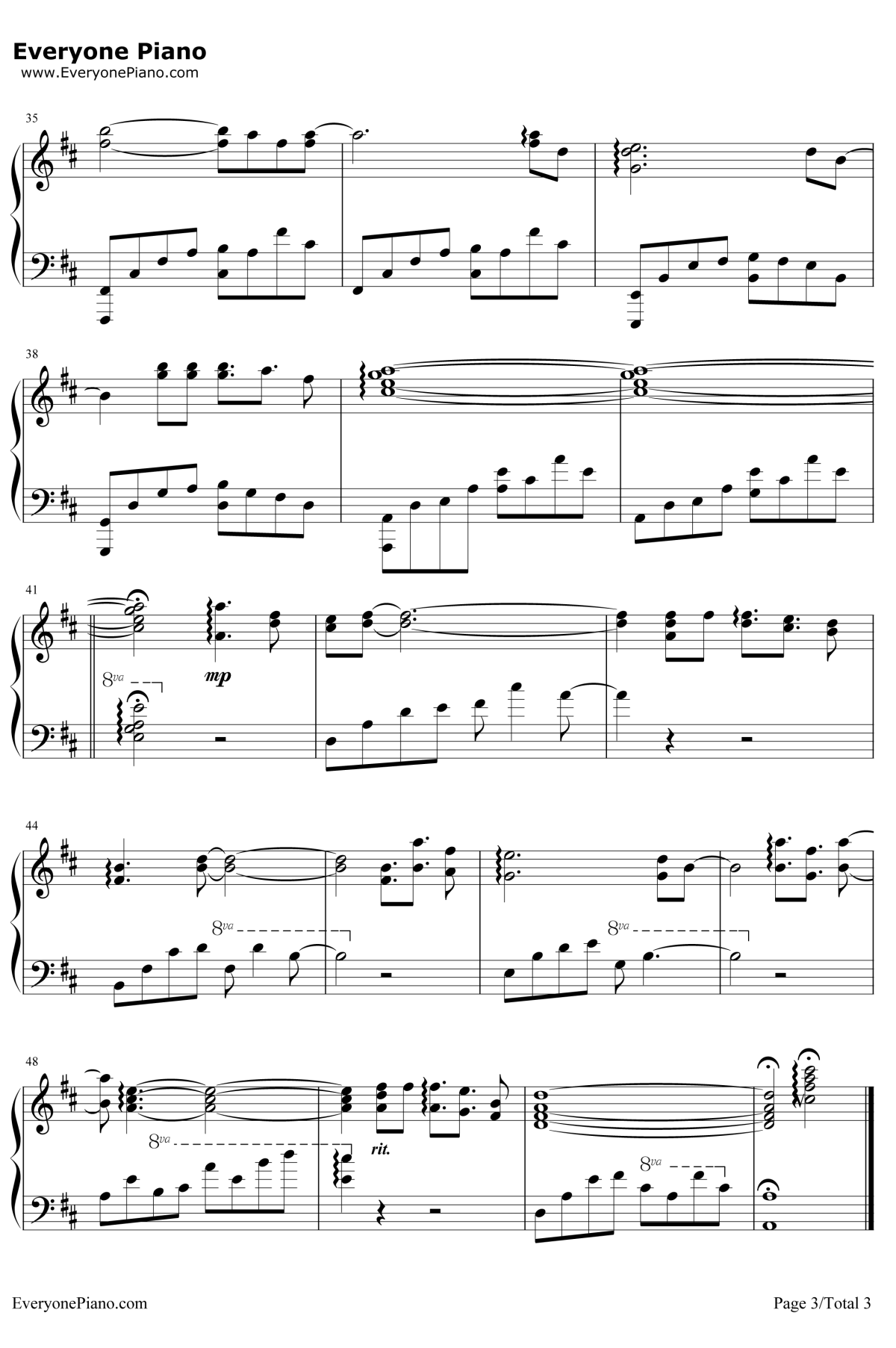 相信有你钢琴谱-刘晶3