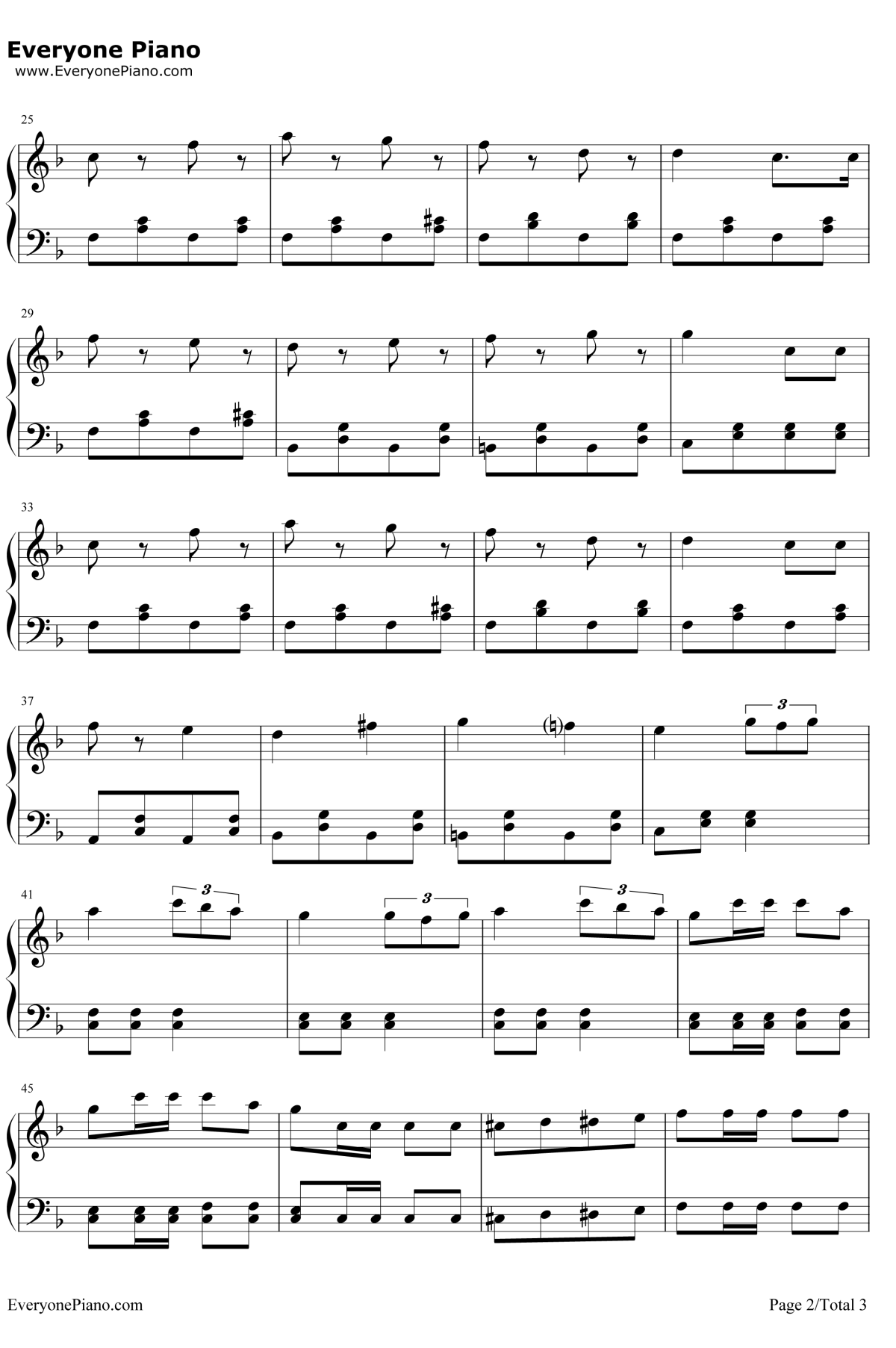 C大调四对舞钢琴谱-布鲁克纳2