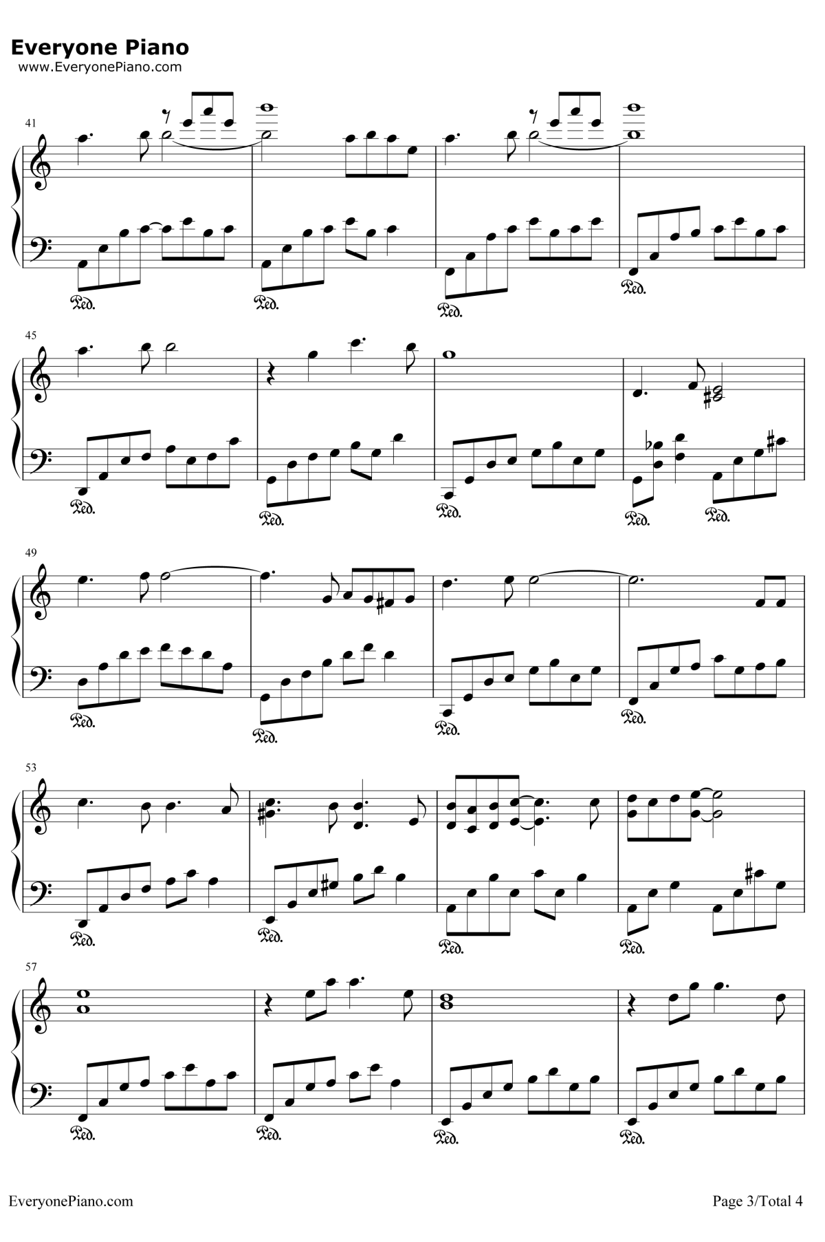 李香兰钢琴谱-张学友3