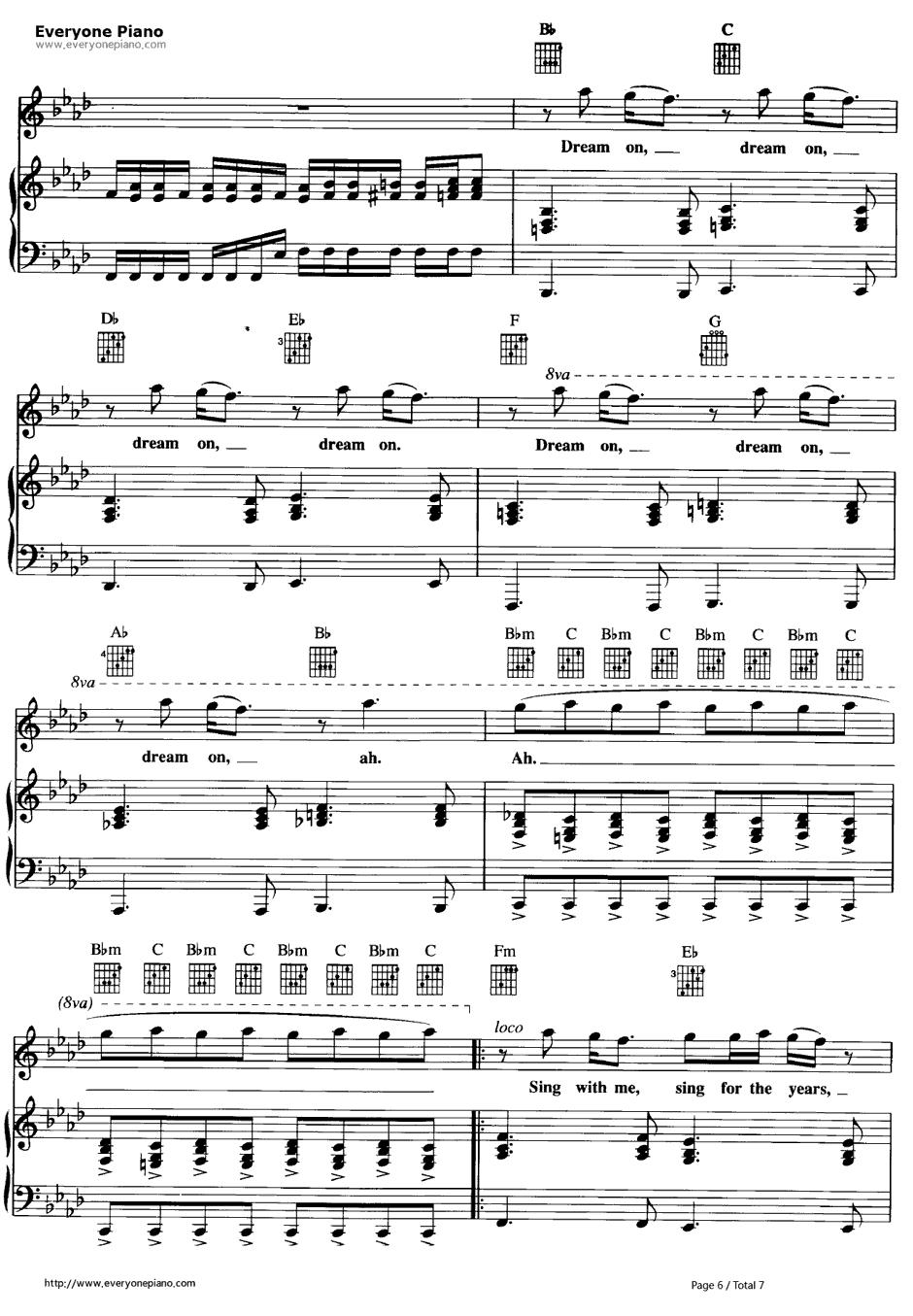 Dream On钢琴谱-Aerosmith6