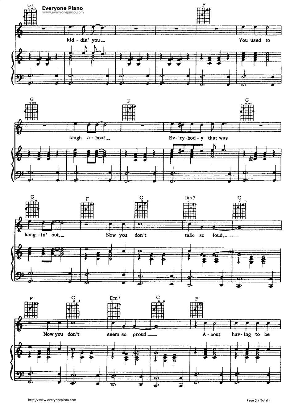 Like a Rolling Stone钢琴谱-BobDylan2