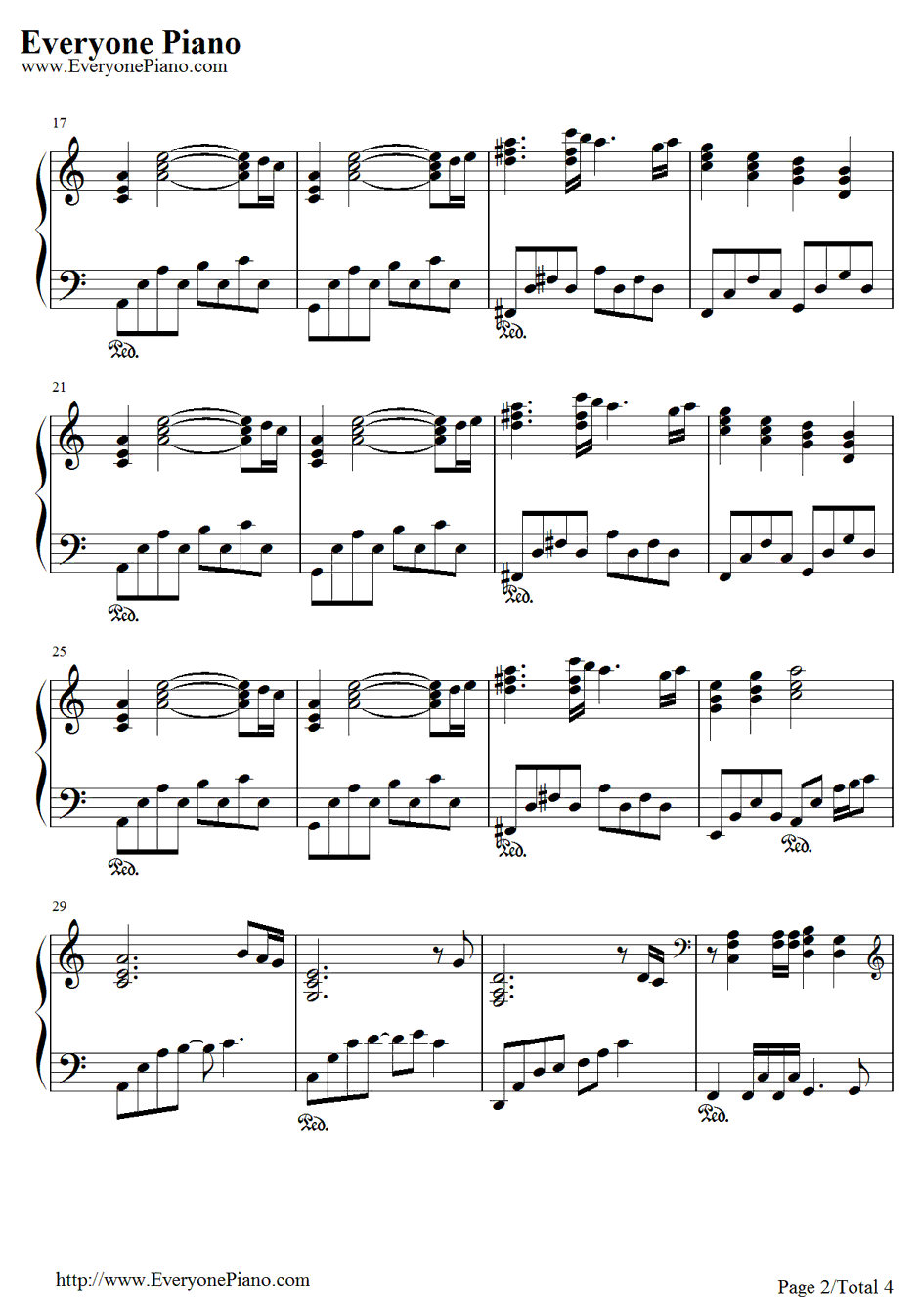 三代目の葬式钢琴谱-増田俊郎-火影忍者插曲2